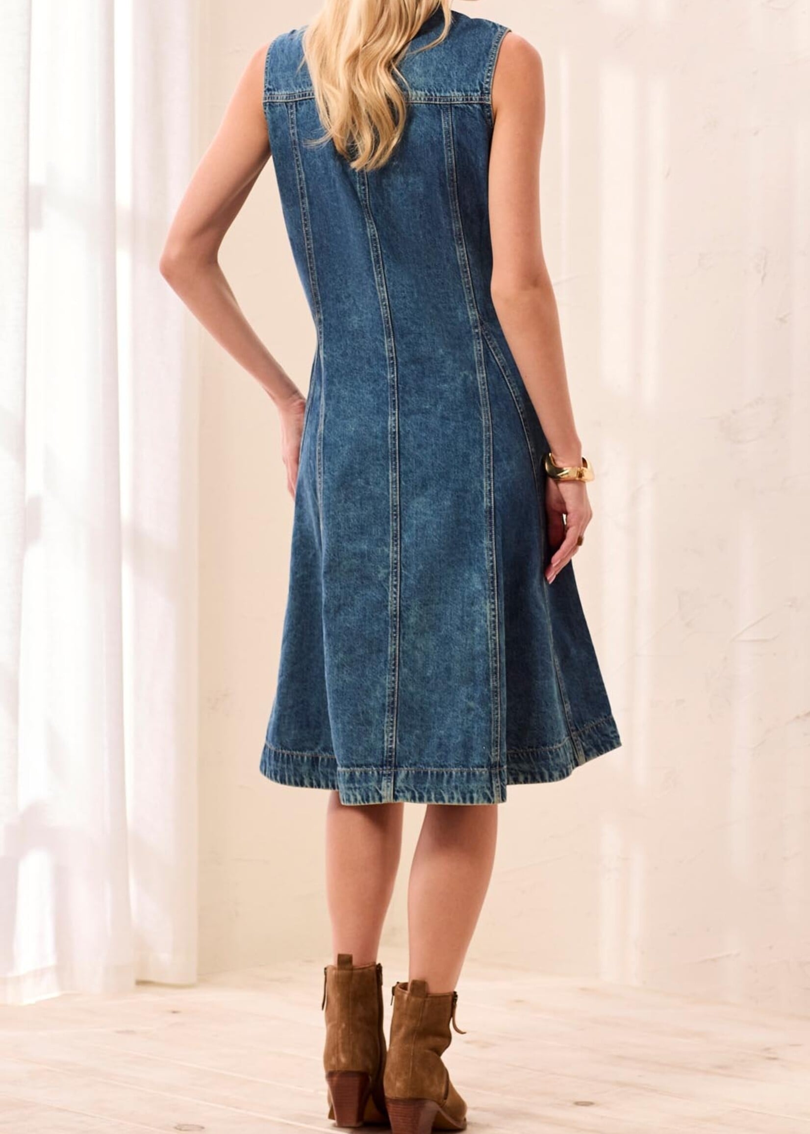 TRIBAL FASHION TRIBAL-ROBE EN DENIM-6281O