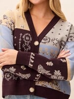 TRIBAL FASHION TRIBAL-CARDIGAN À MOTIFS-6322O
