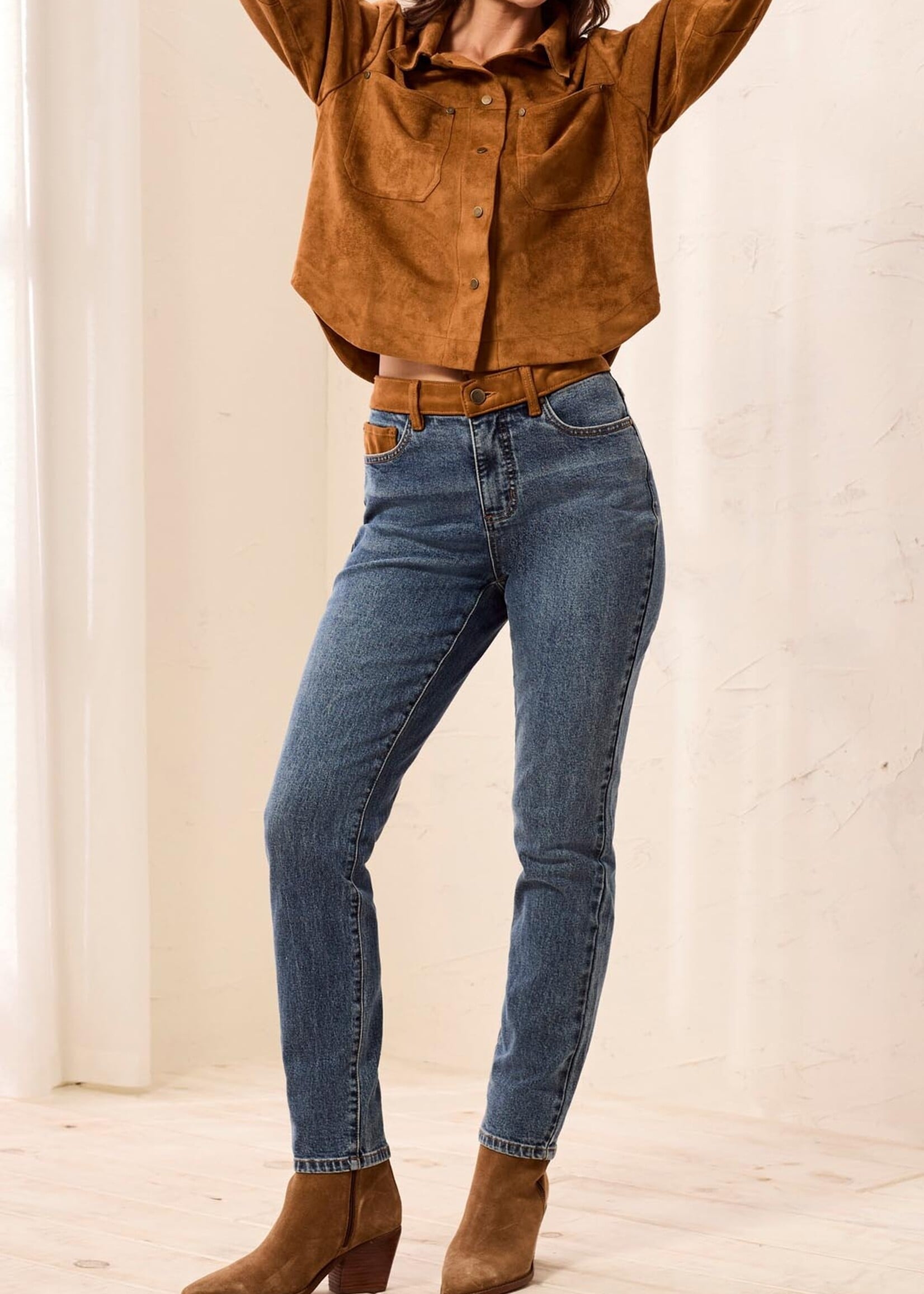 TRIBAL FASHION TRIBAL-JEANS JAMBE ÉTROITE AUDREY-6247O