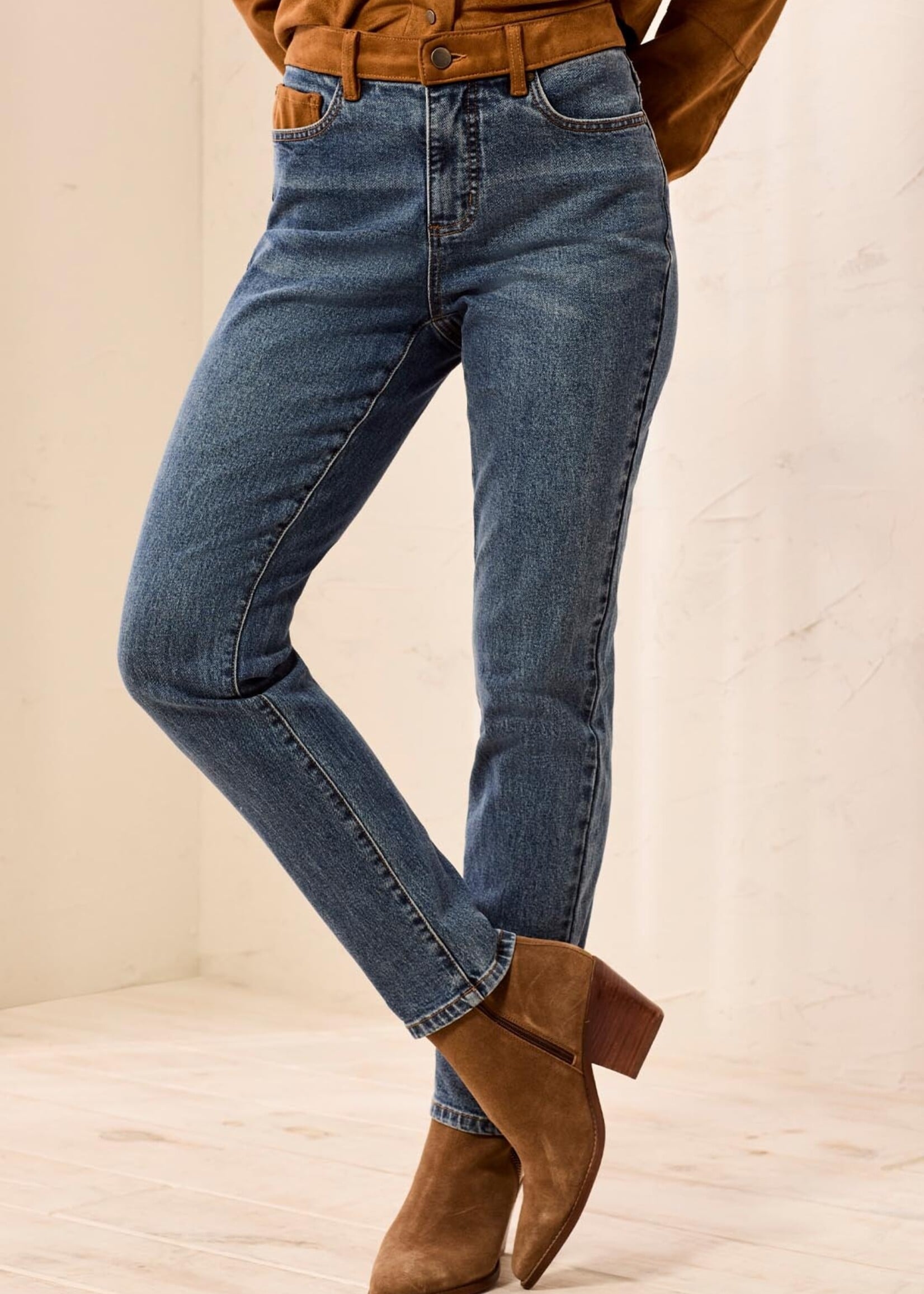 TRIBAL FASHION TRIBAL-JEANS JAMBE ÉTROITE AUDREY-6247O
