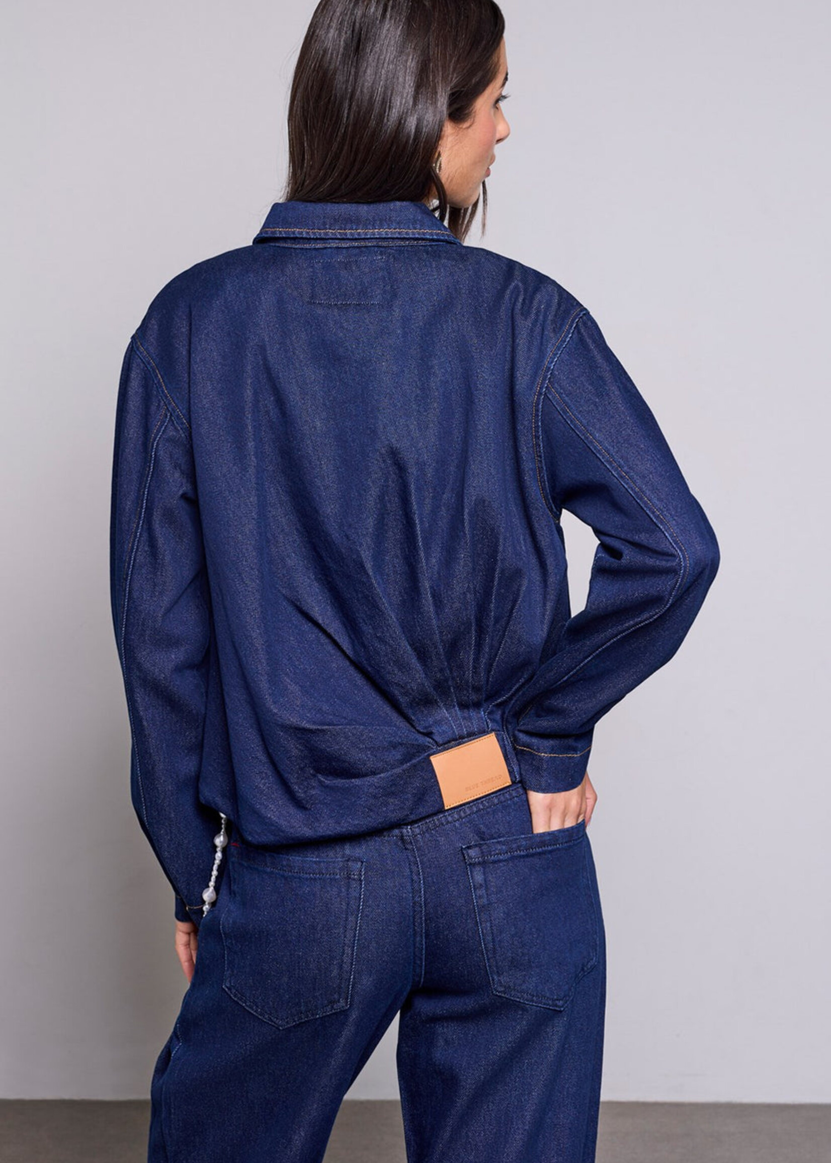 TRIBAL FASHION TRIBAL-BLOUSE EN JEANS-6313O-1122-2077