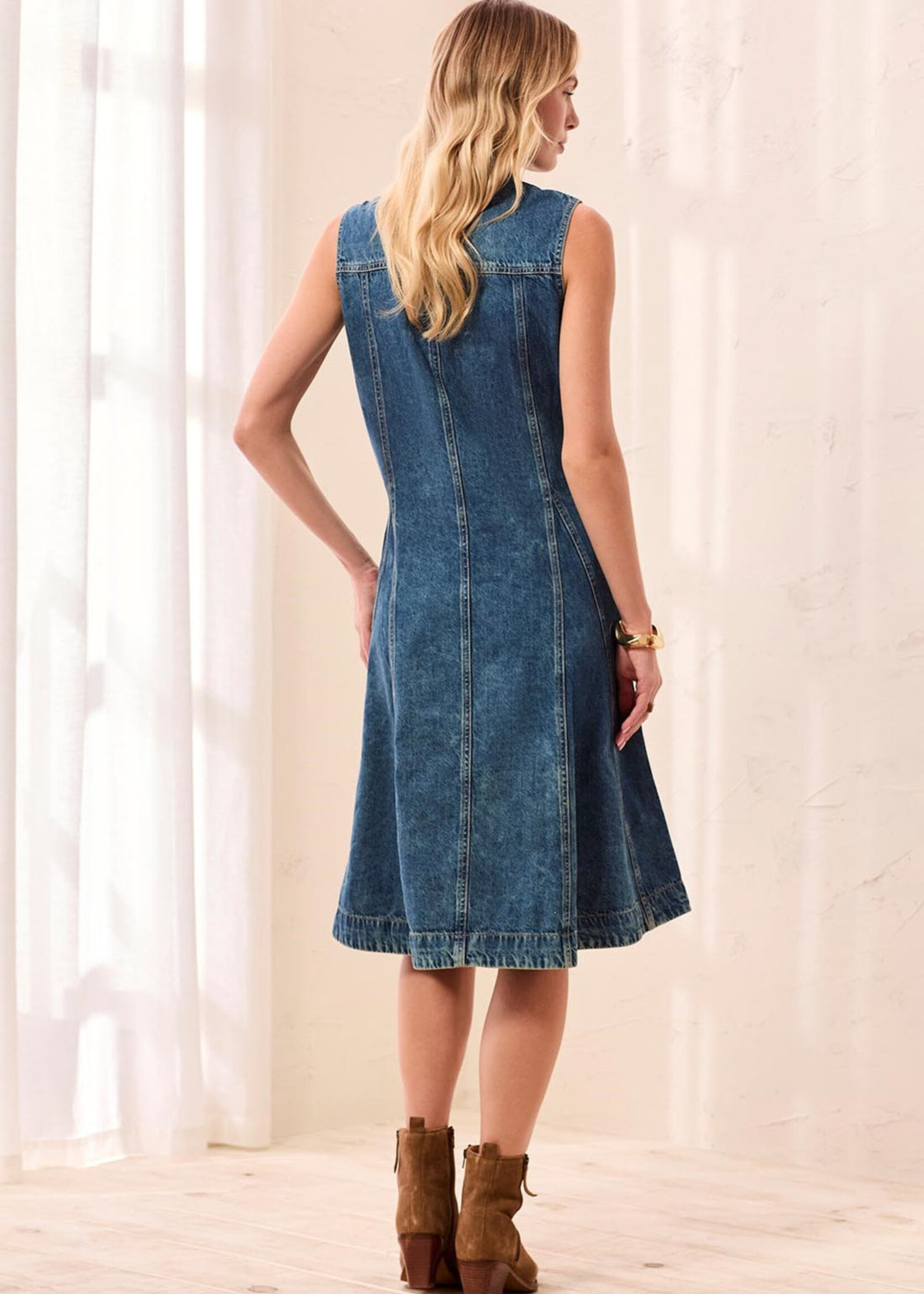 TRIBAL FASHION TRIBAL-ROBE EN DENIM-6281O