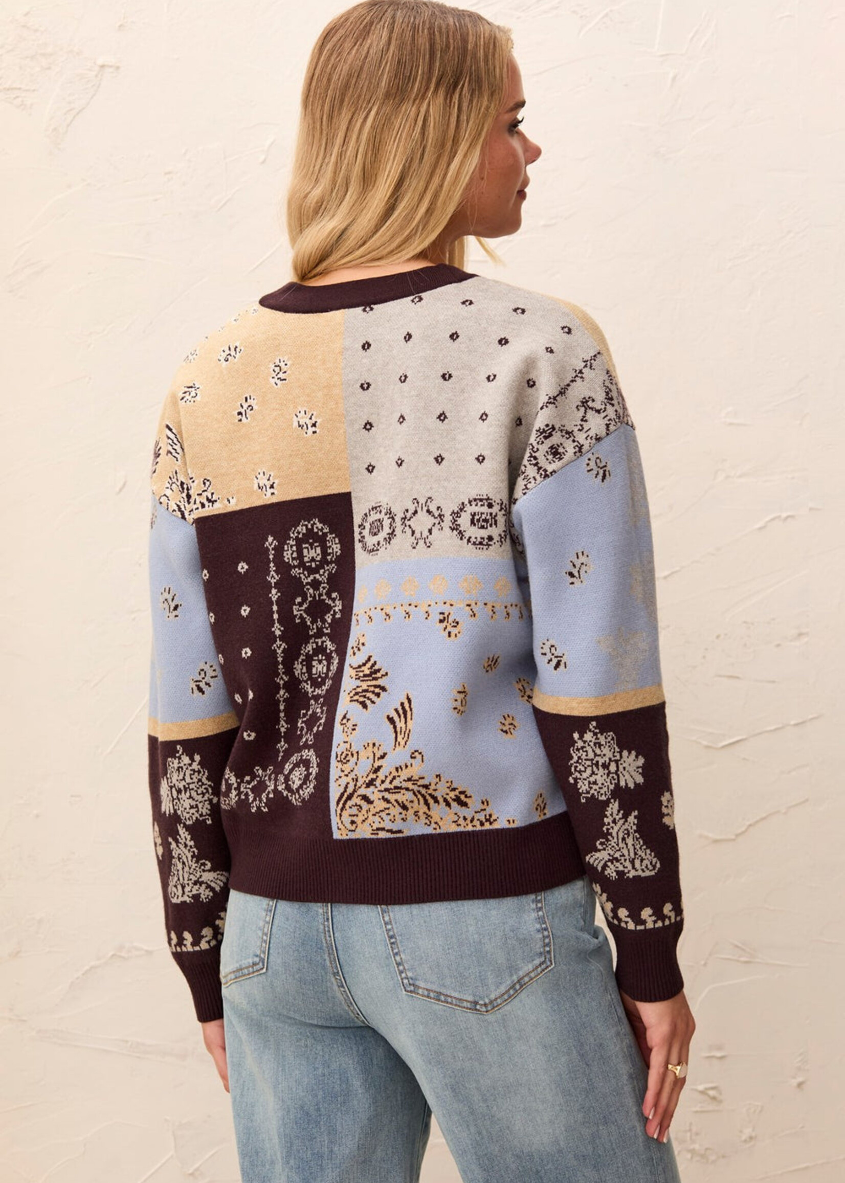 TRIBAL FASHION TRIBAL-CARDIGAN À MOTIFS-6322O