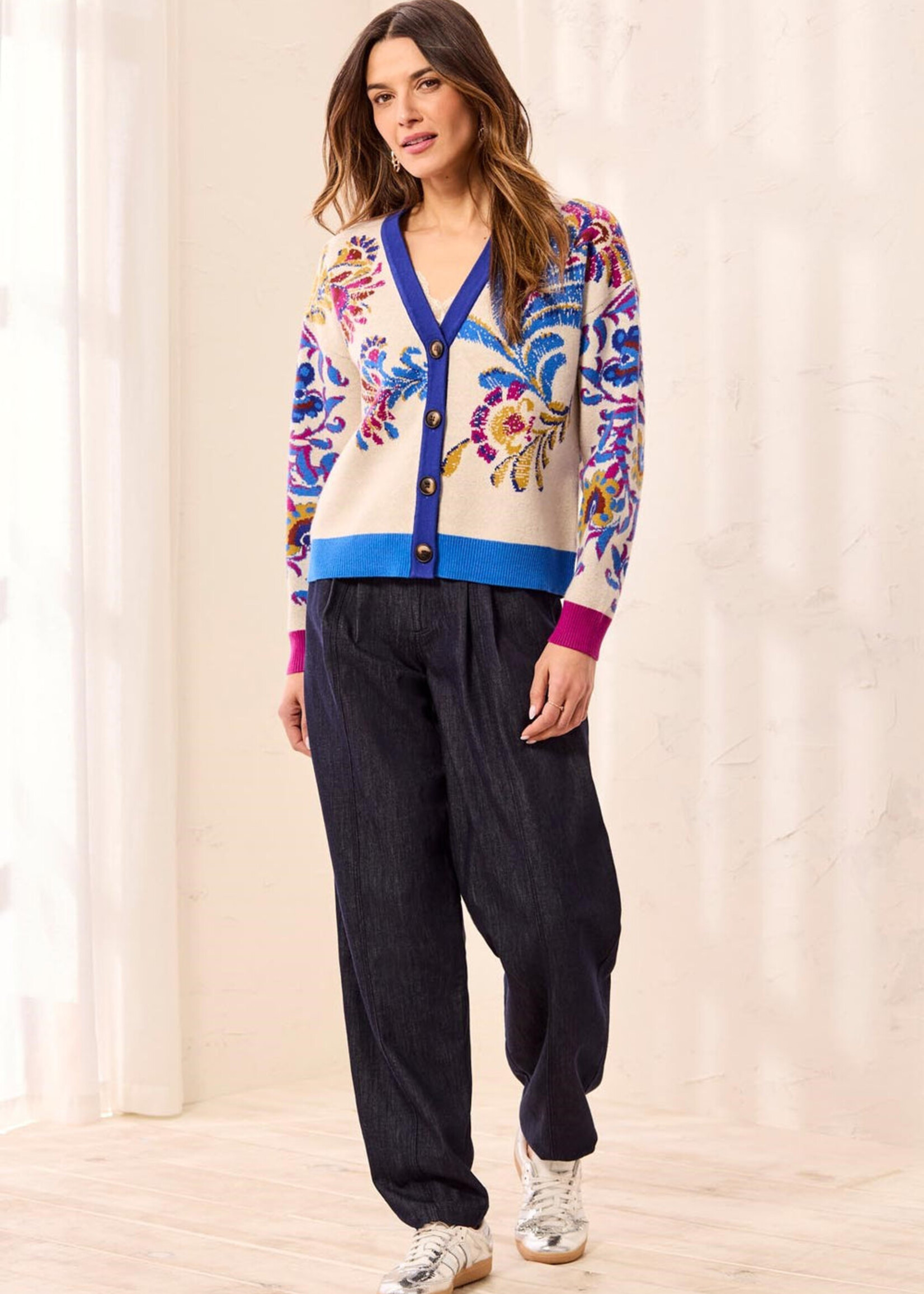 TRIBAL FASHION TRIBAL-CARDIGAN À MOTIFS-6322O