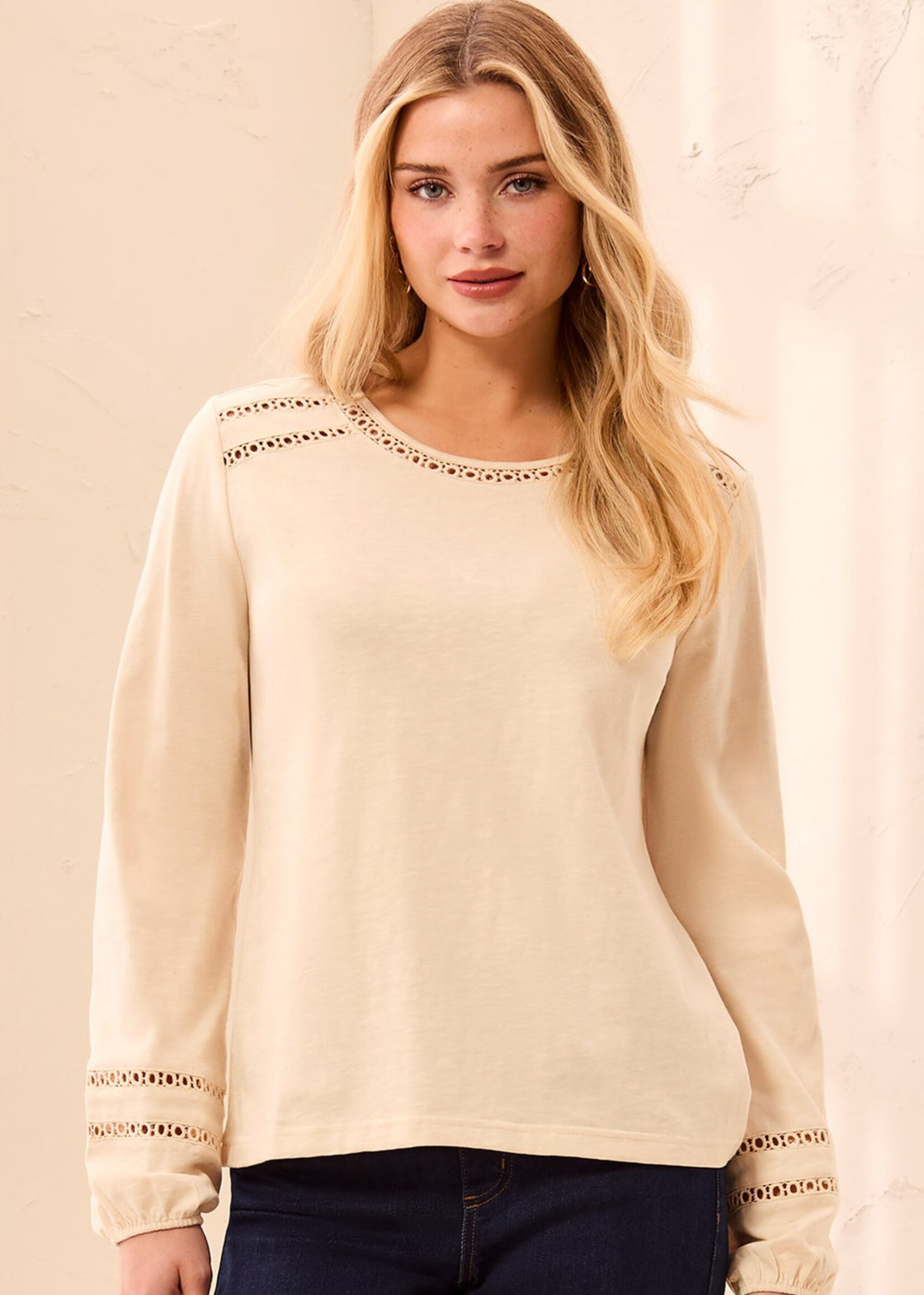 TRIBAL FASHION TRIBAL-BLOUSE À MANCHES LONGUES-3252O