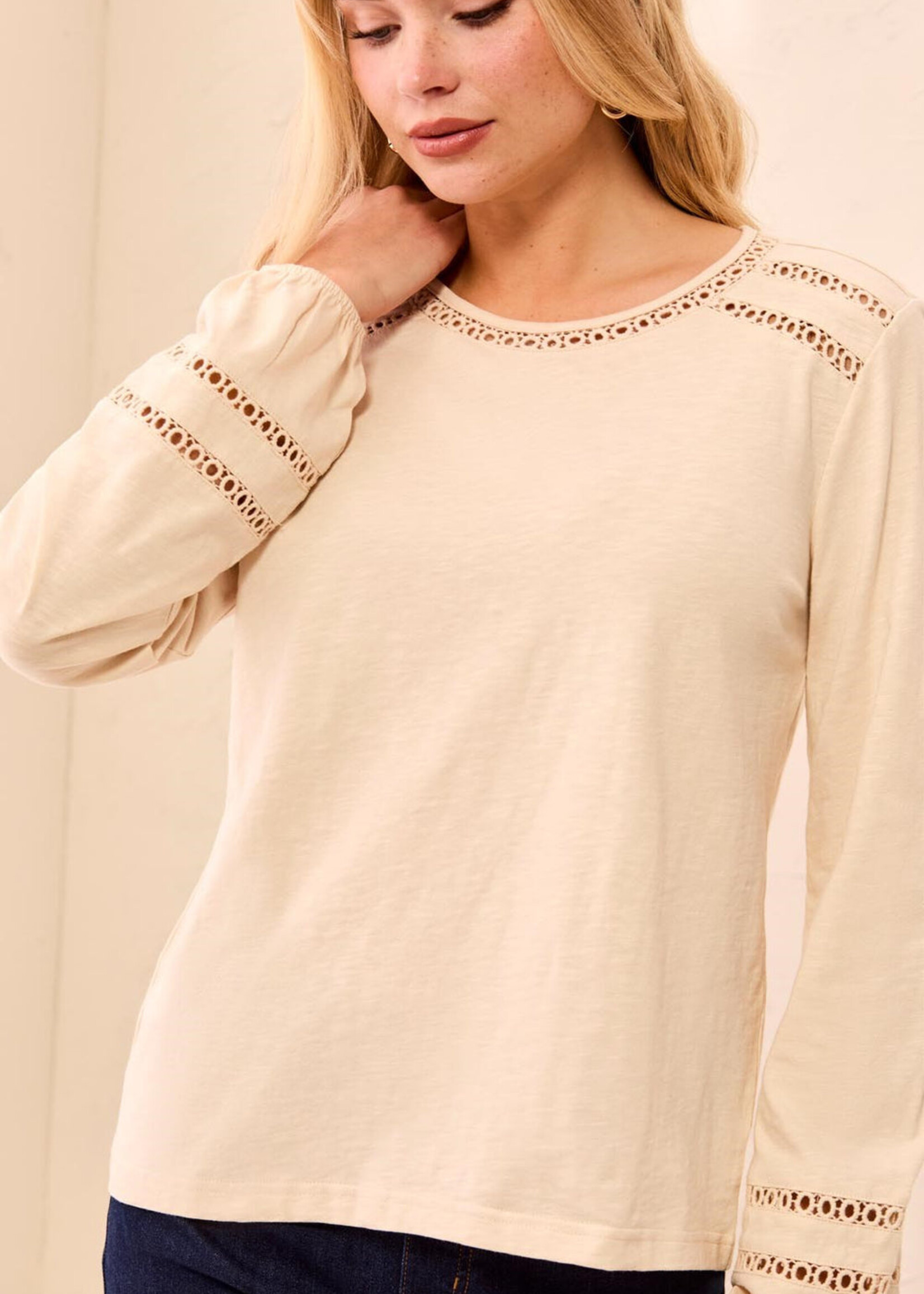 TRIBAL FASHION TRIBAL-BLOUSE À MANCHES LONGUES-3252O
