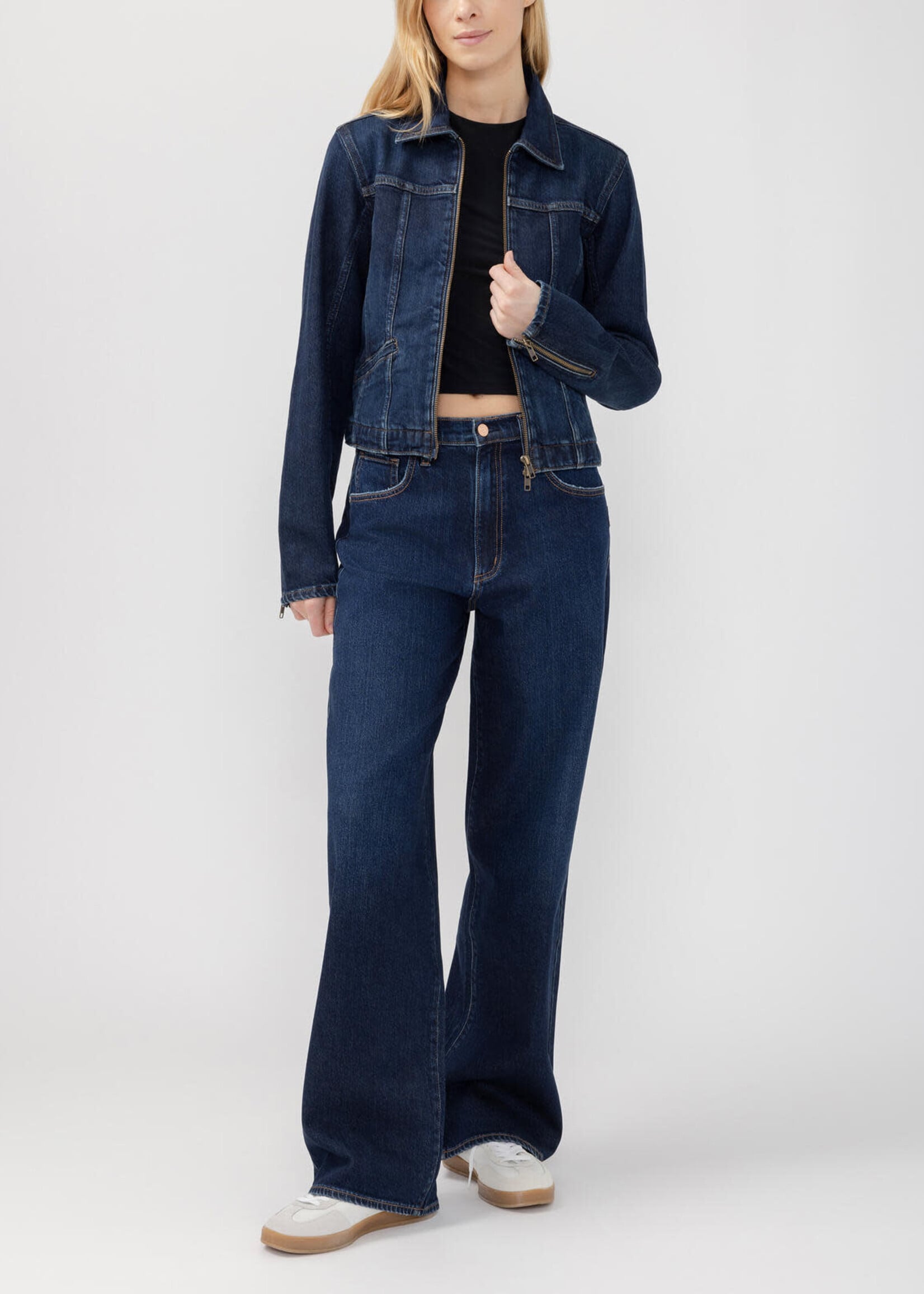 SILVER JEANS SILVER JEANS-DENIM MOTO JACKET-LJ0046HDR425