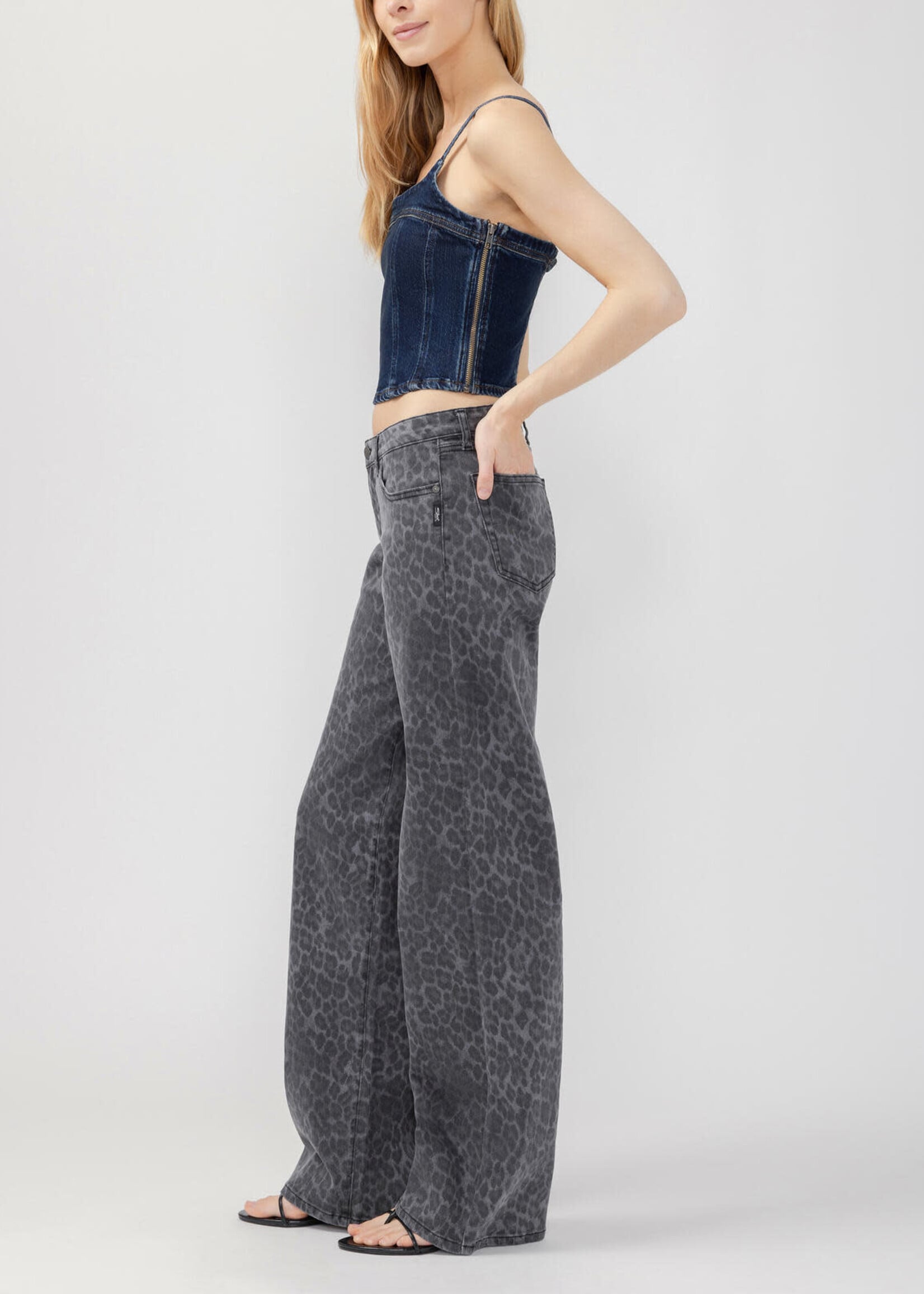 SILVER JEANS SILVER JEANS-DENIM CROP TOP-LT3009ADM421