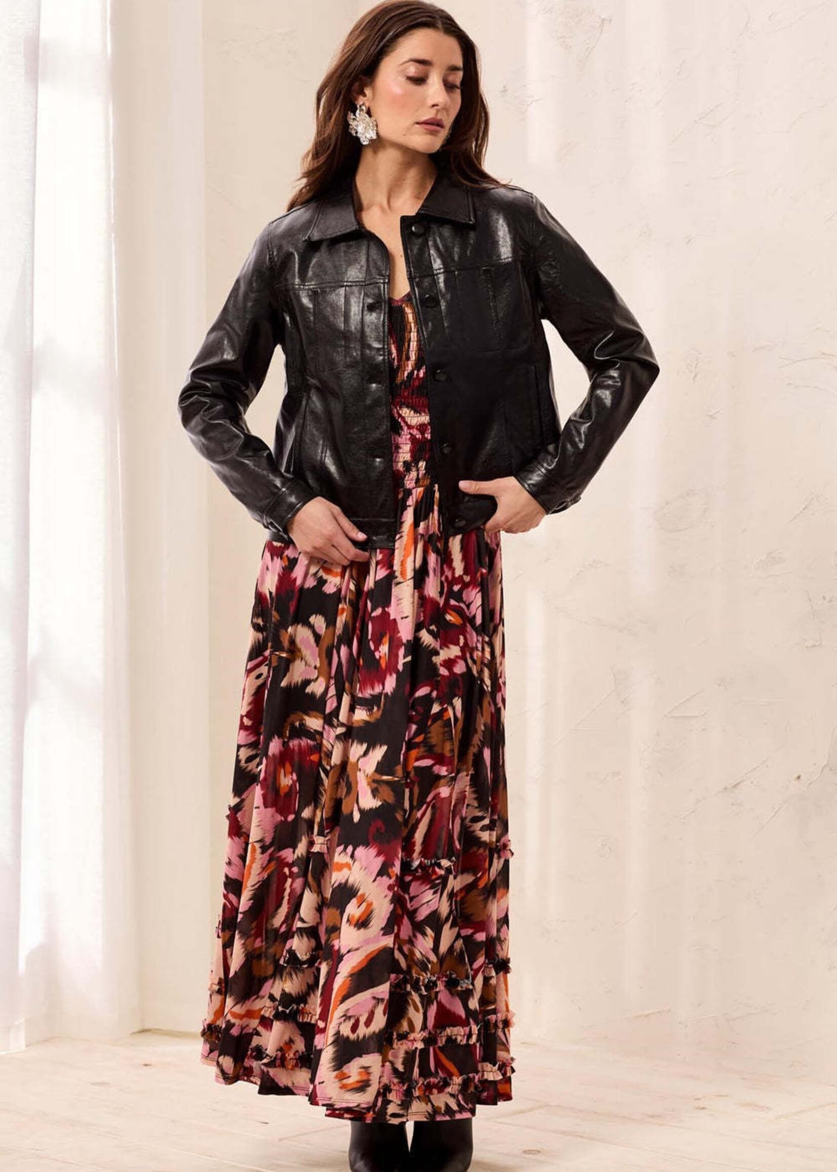 TRIBAL FASHION TRIBAL-VESTE DOUBLÉE EN SIMILICUIR-5921O