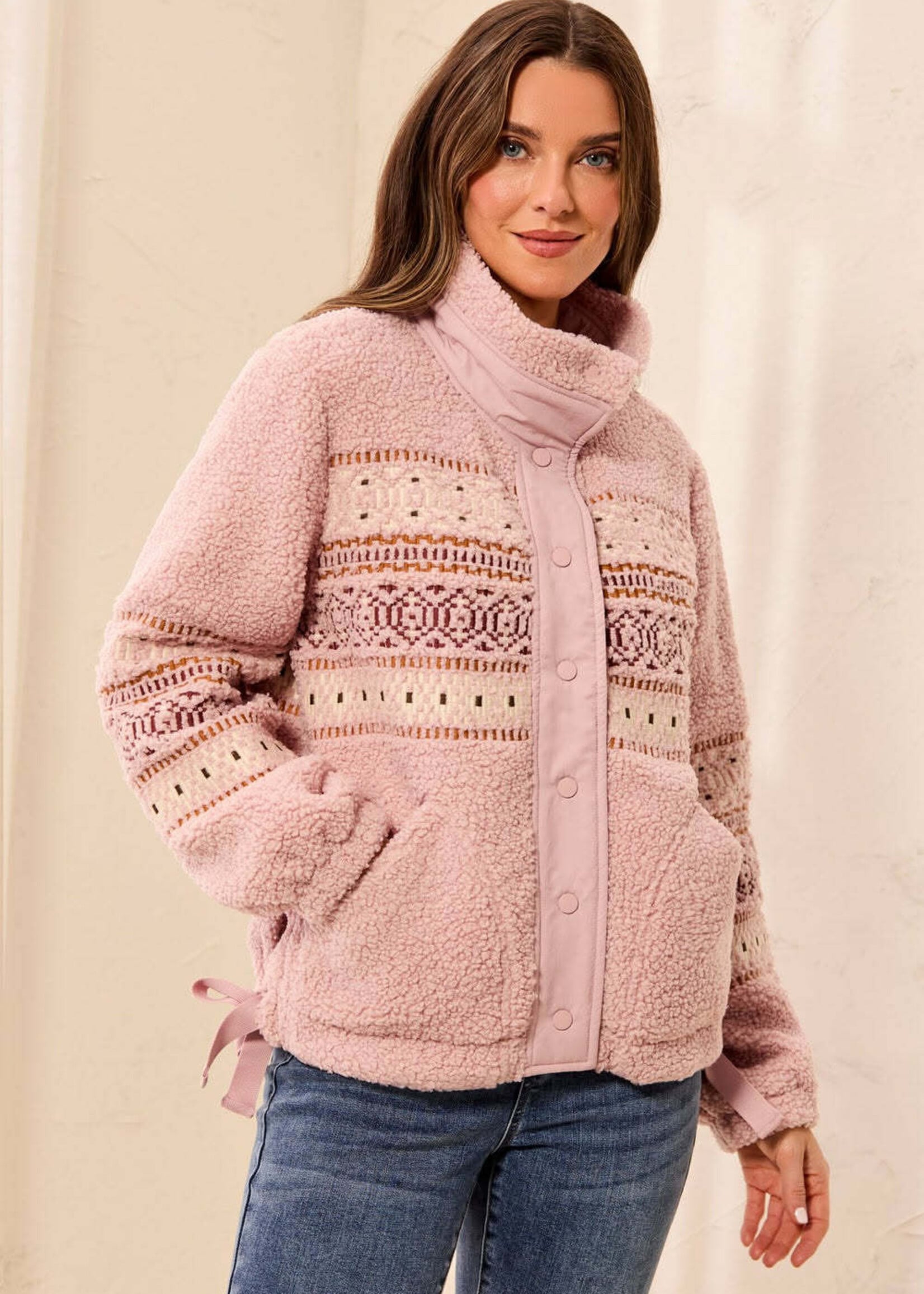 TRIBAL FASHION TRIBAL-MANTEAU EN SHERPA-6310O