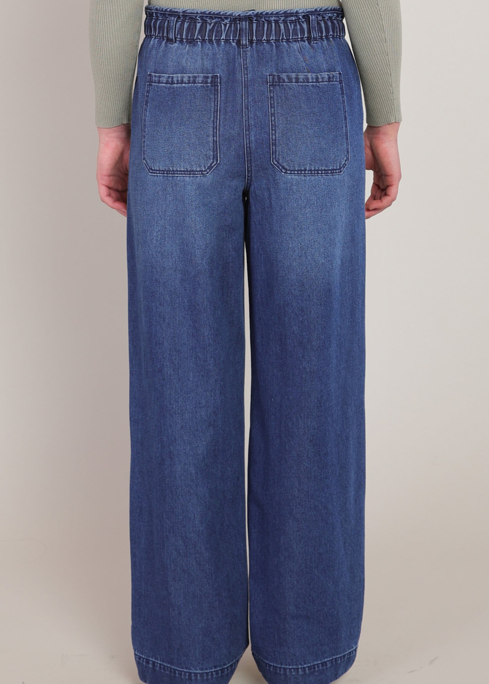 DEX DEX-PANTALON DENIM JAMBE LARGE-2825252D