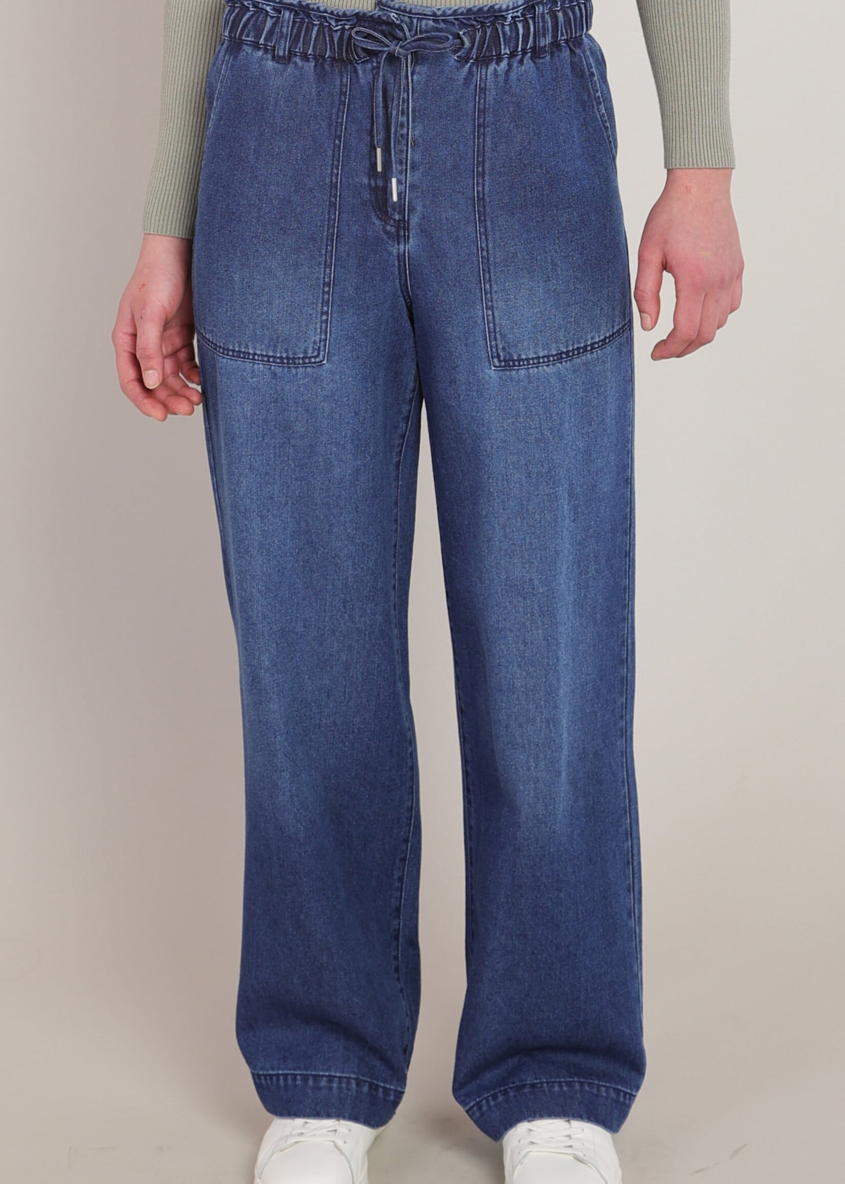 DEX DEX-PANTALON DENIM JAMBE LARGE-2825252D