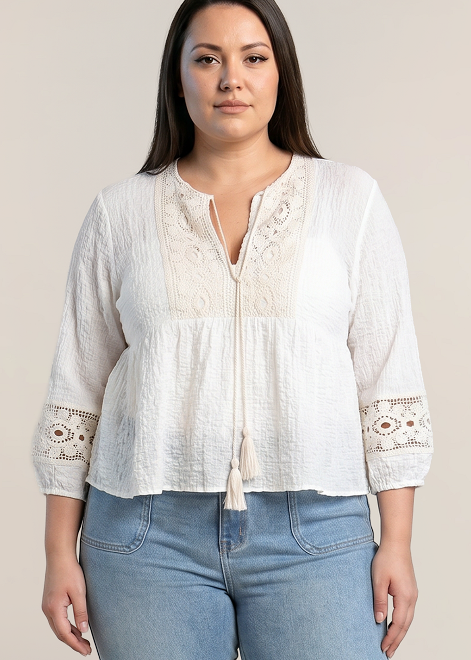 DEX PLUS DEX PLUS-BLOUSE EN CROCHET-2873703DP