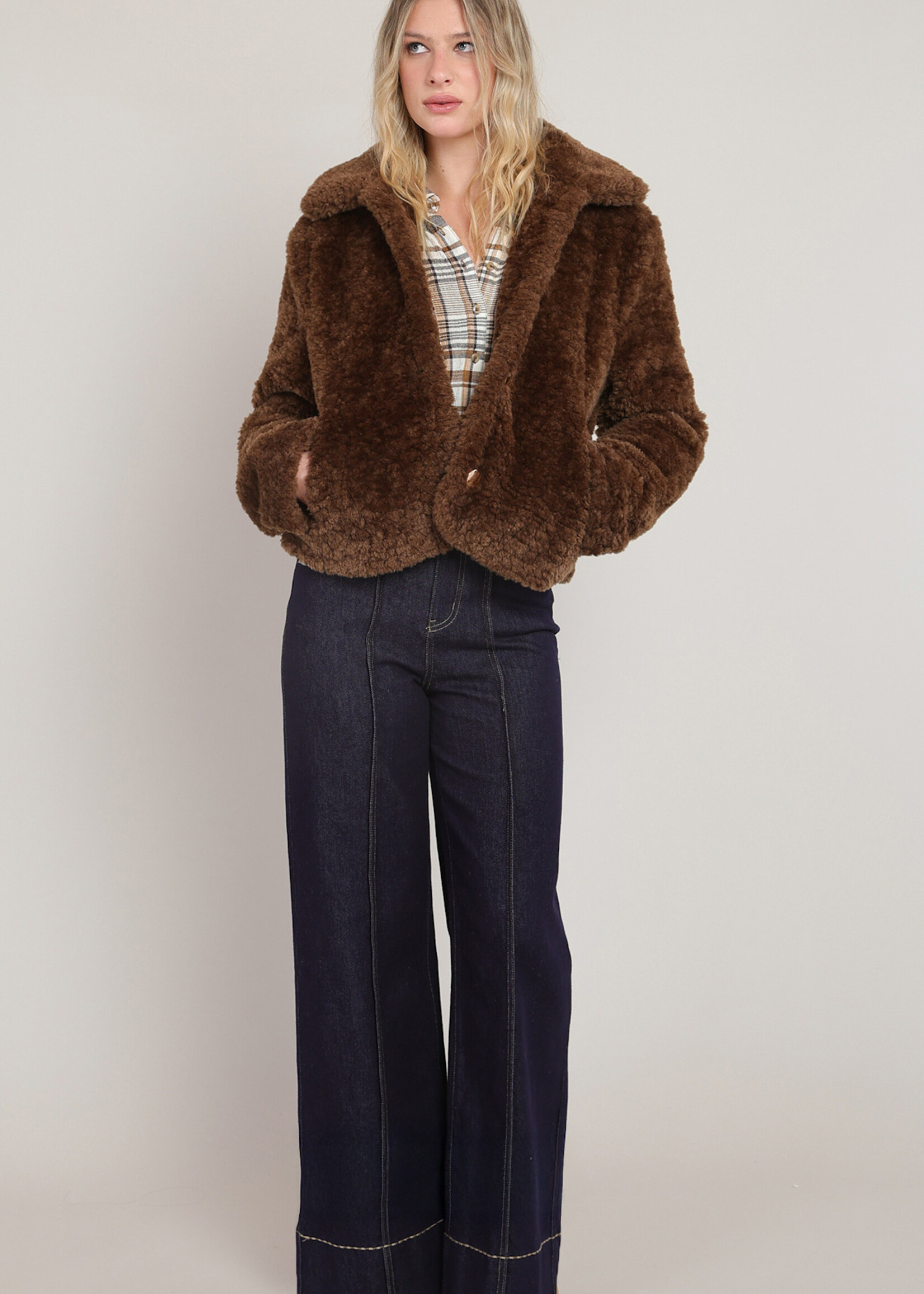 ROOM 34 ROOM 34-MANTEAU EN FAUSSE FOURRURE-2829506DG