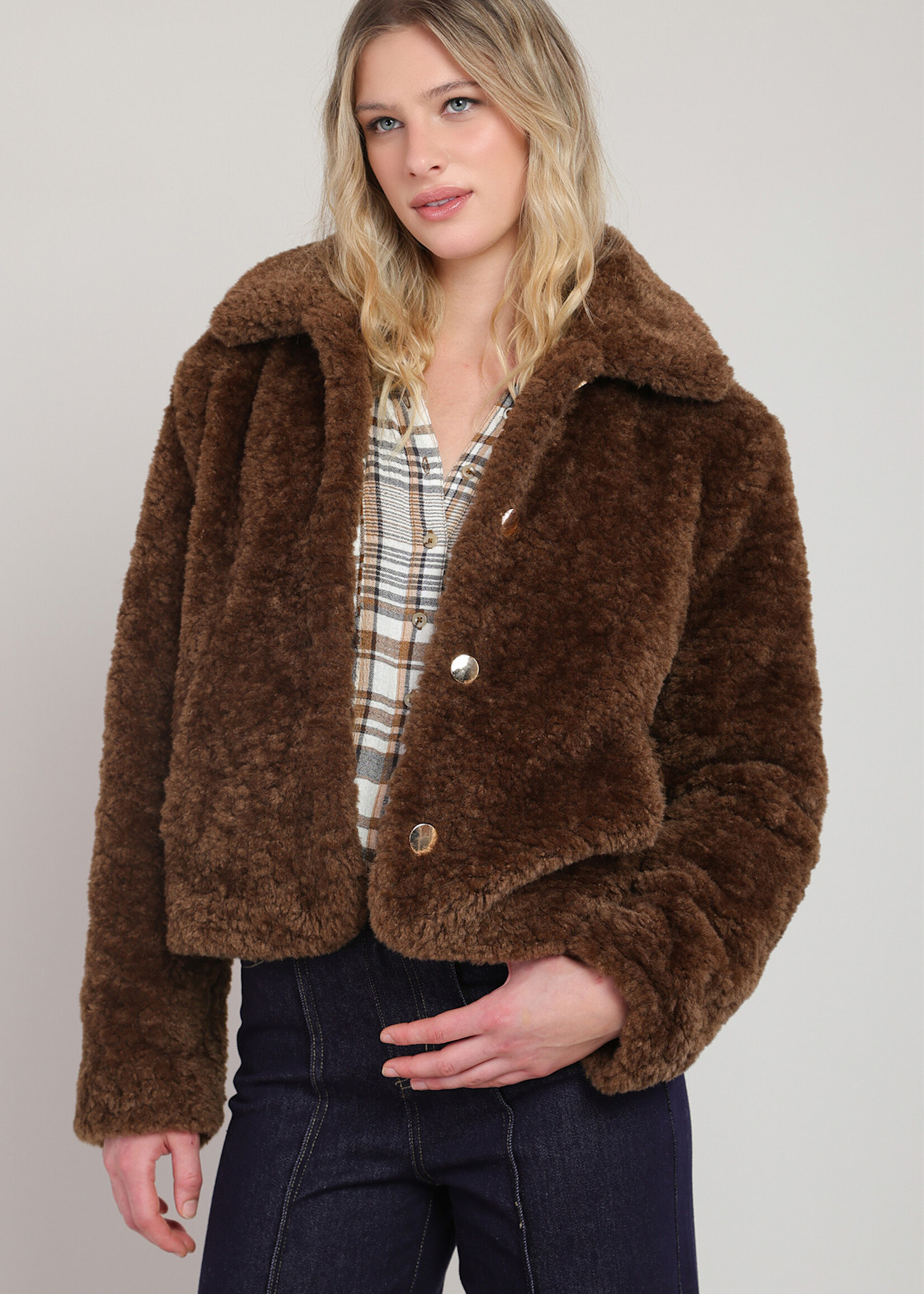 ROOM 34 ROOM 34-MANTEAU EN FAUSSE FOURRURE-2829506DG