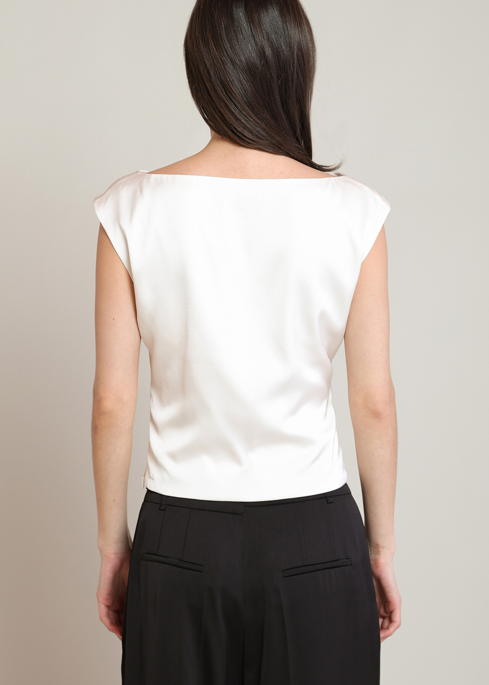 BLACK TAPE BLACK TAPE-HAUT DRAPÉ EN SATIN-2823502T