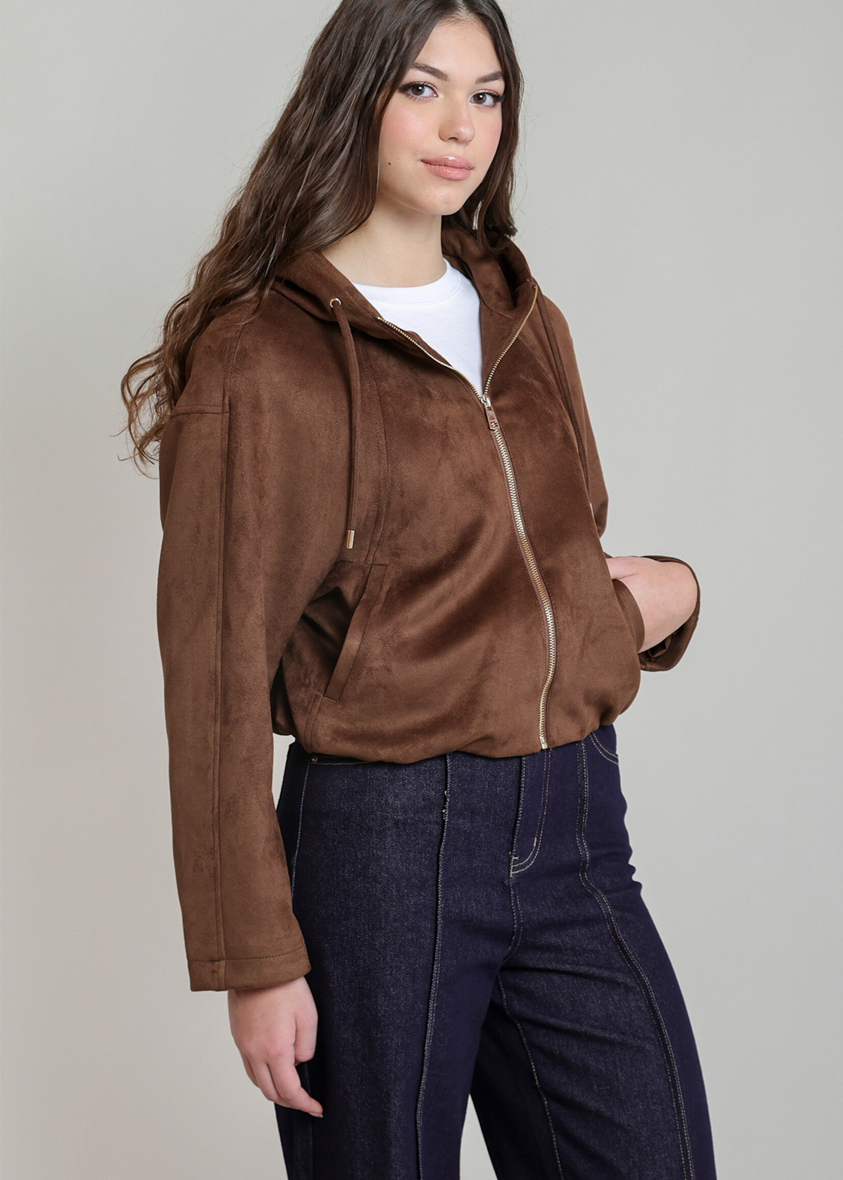 DEX DEX-CHANDAIL COURT FAUX SUÈDE-2829509D