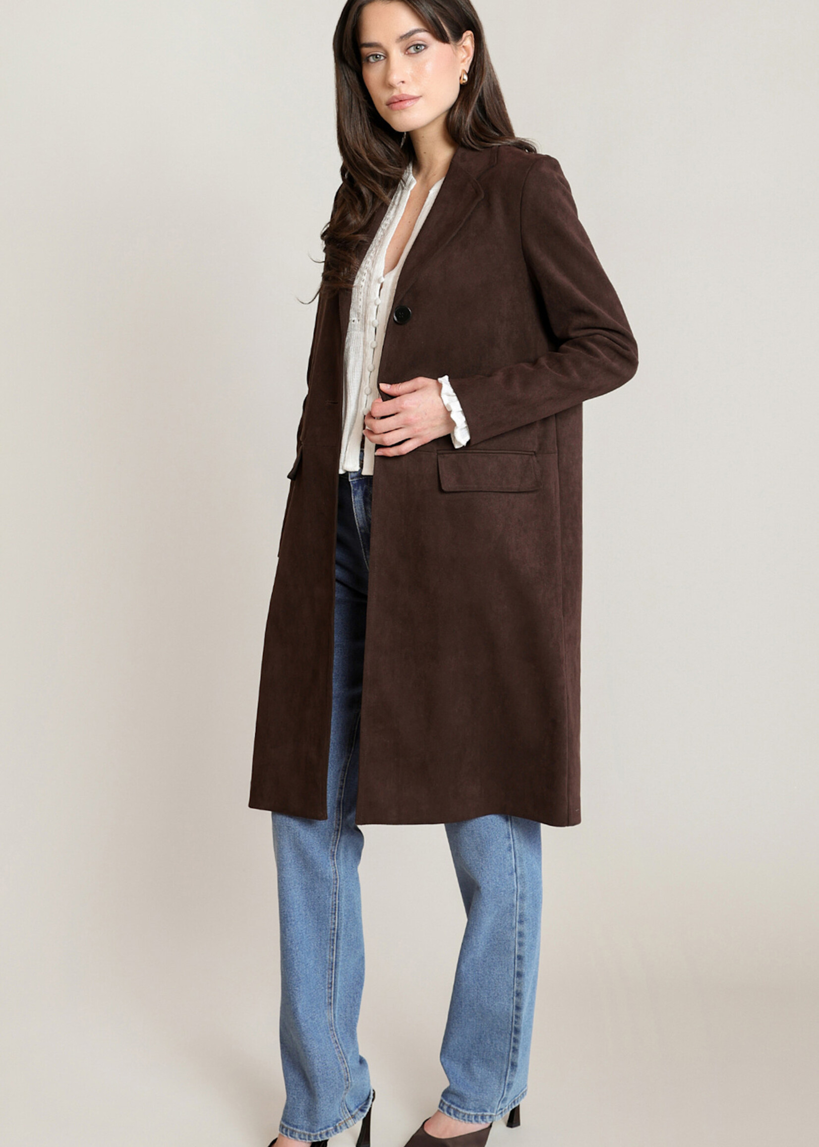 BLACK TAPE BLACK TAPE-MANTEAU EN SUÈDE-2829753T