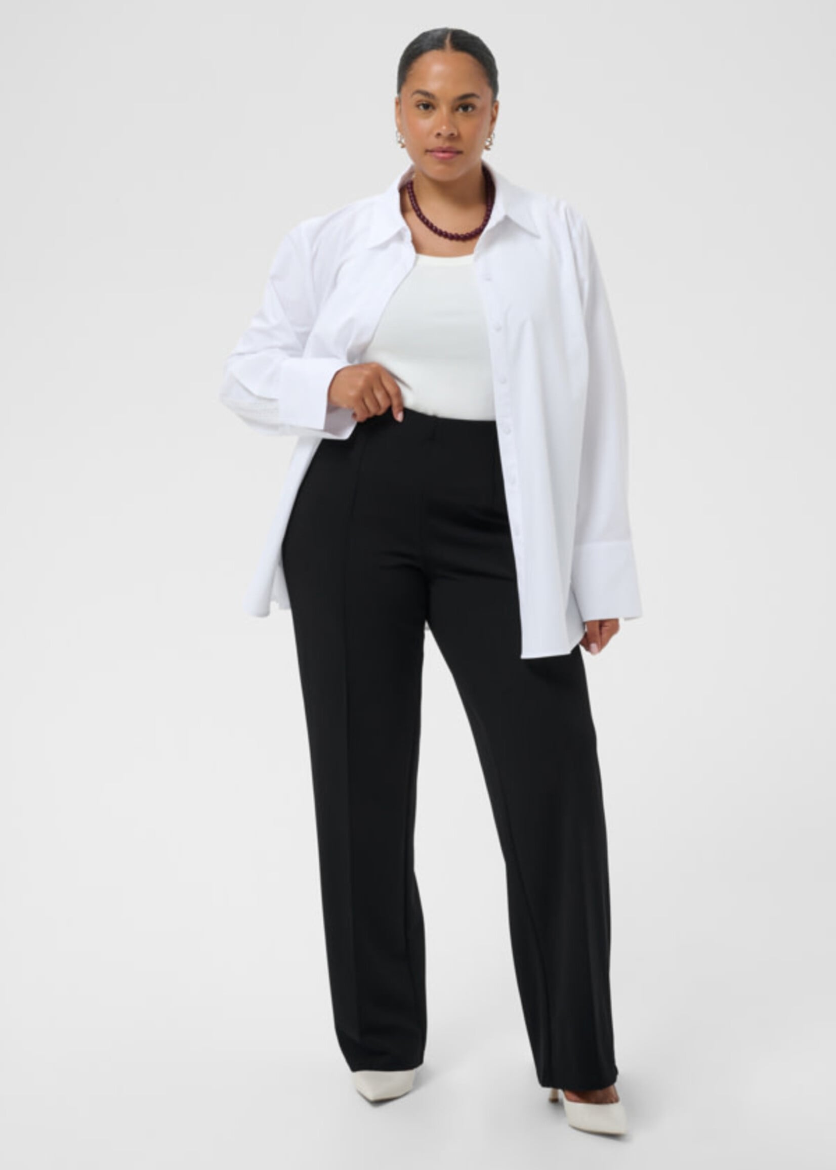 KAFFE CURVE KAFFE CURVE-PANTALON JAMBE DROITE-10583359