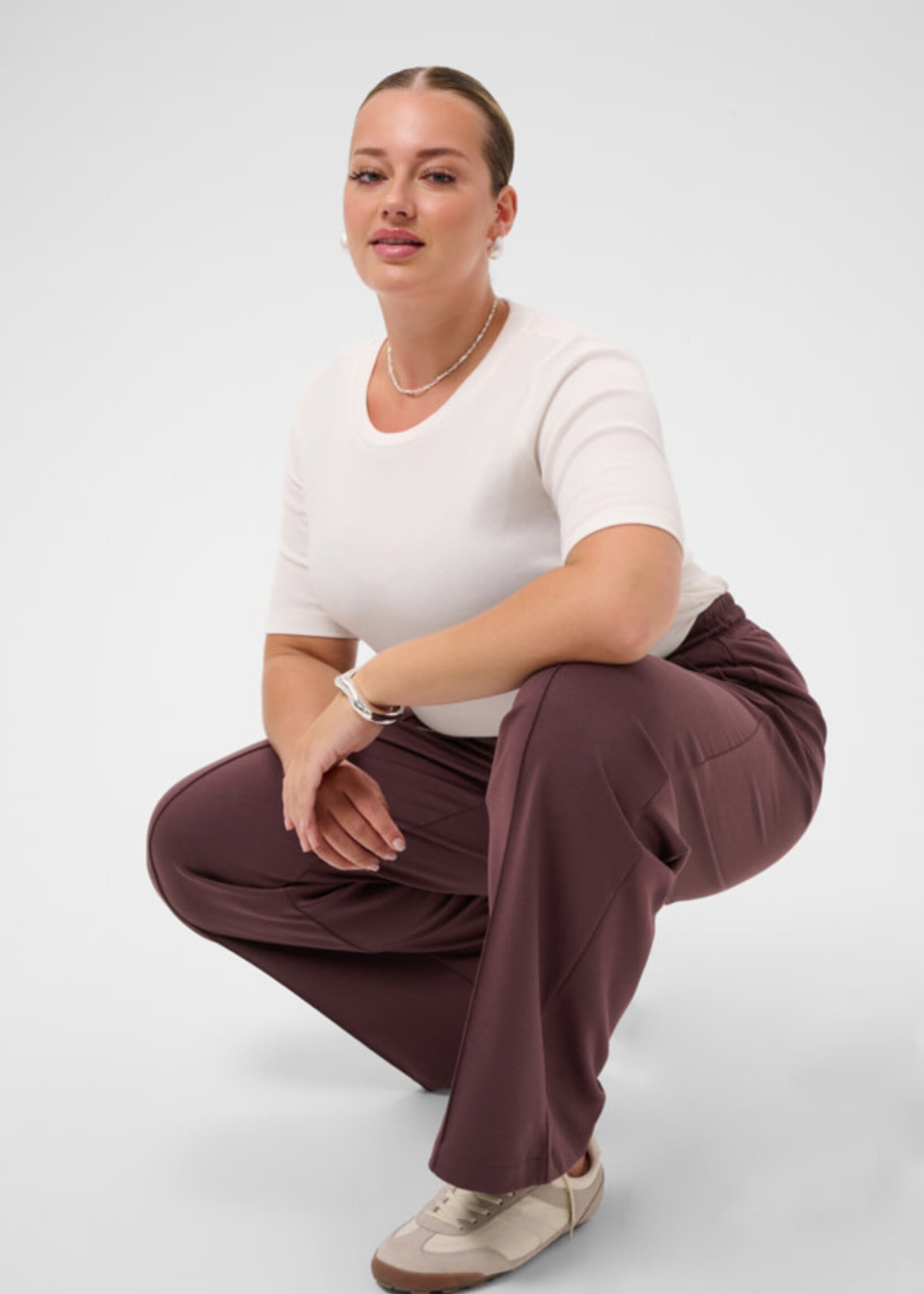 KAFFE CURVE KAFFE CURVE-PANTALON JAMBE DROITE-10582248