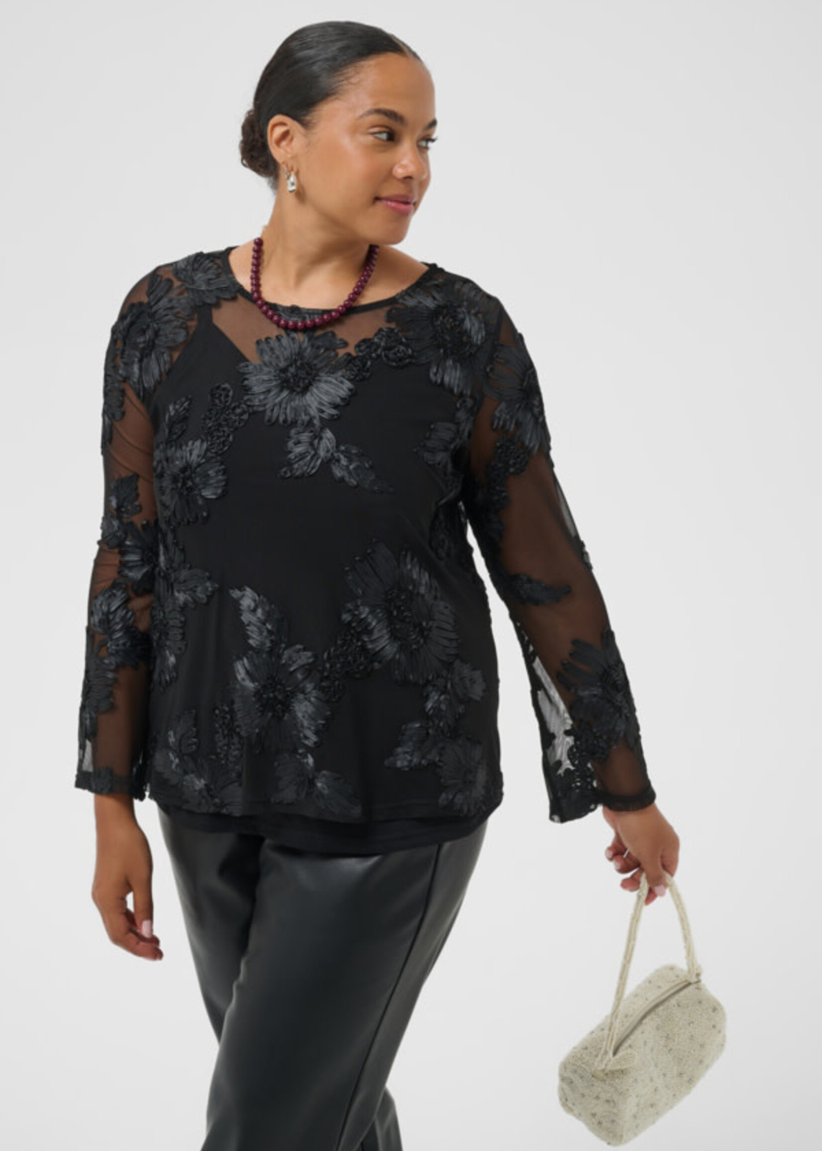KAFFE CURVE KAFFE CURVE-CHANDAIL TRANSPARENT-10584355