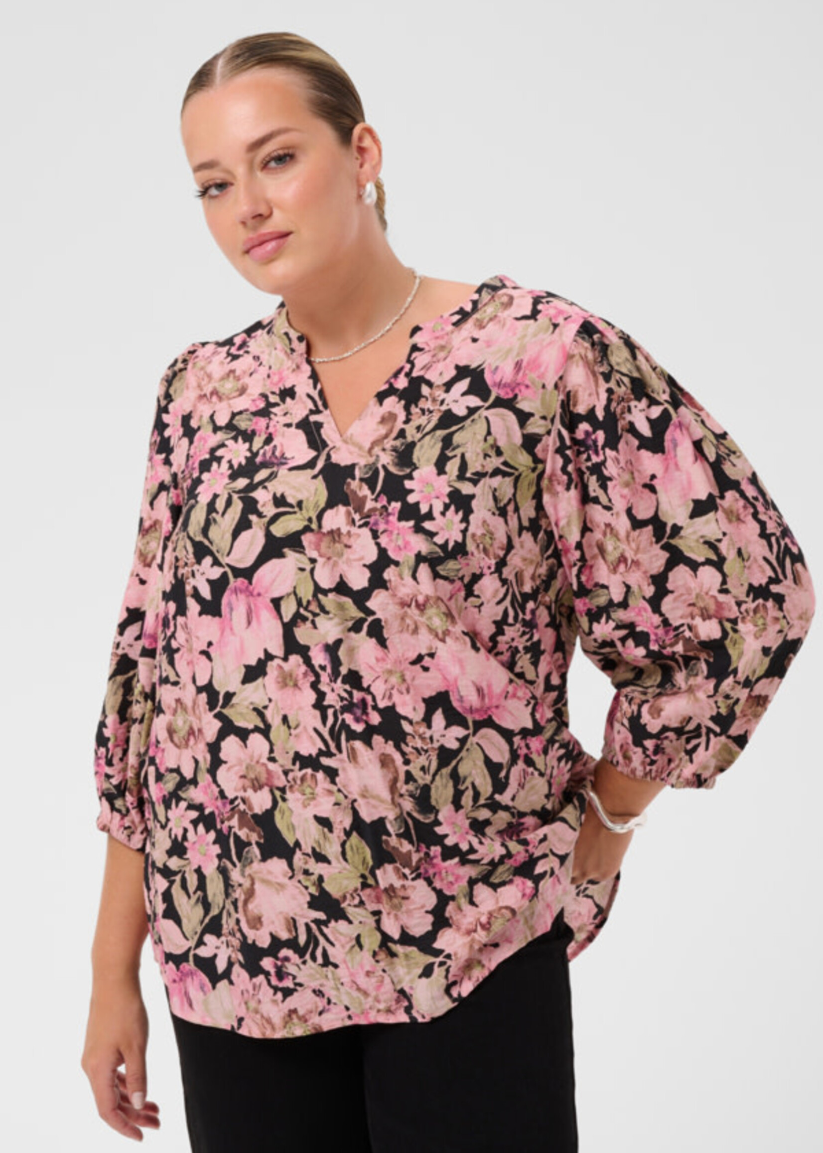 KAFFE CURVE KAFFE CURVE-BLOUSE IMPRIMÉ FLORAL-10584357