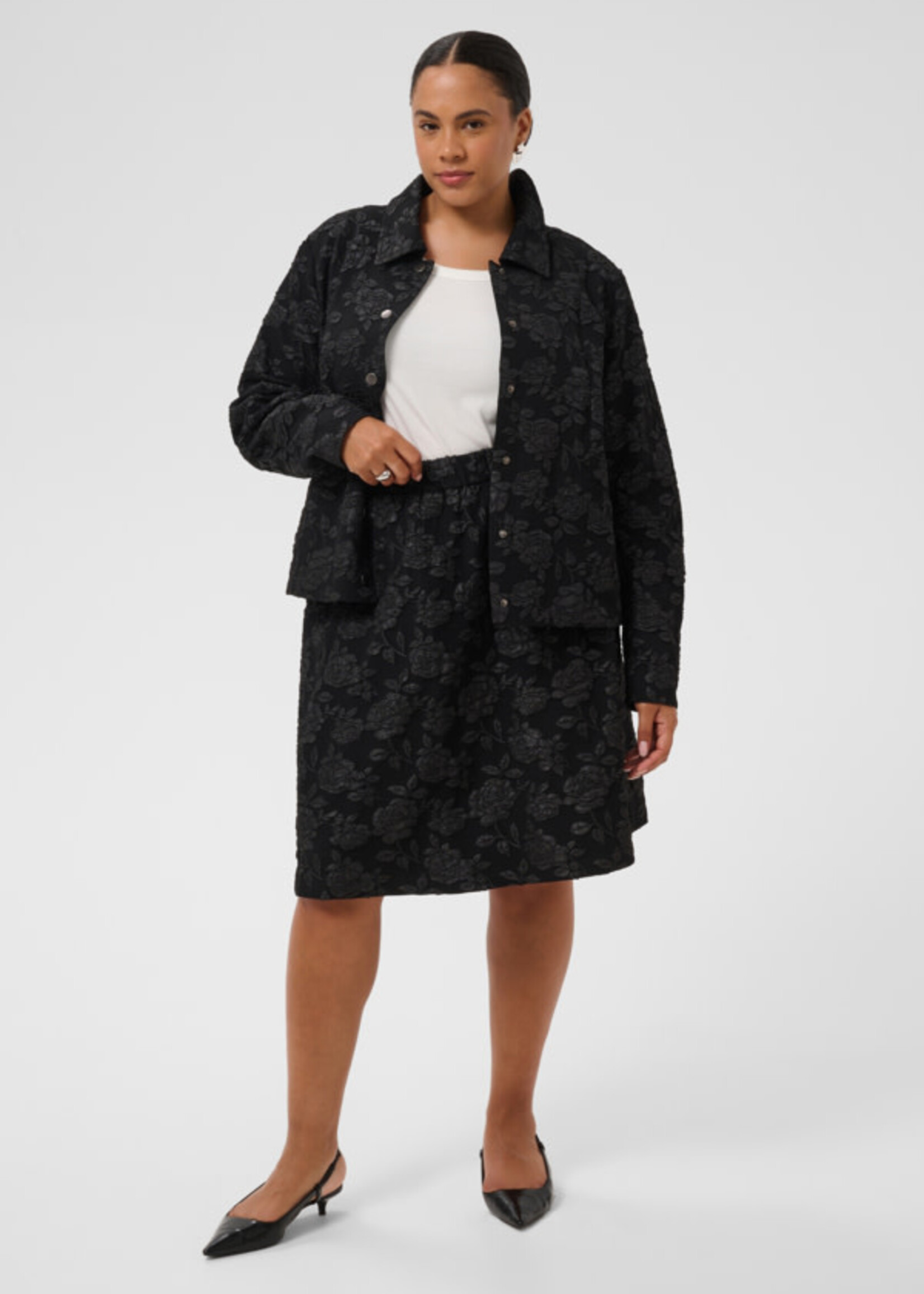 KAFFE CURVE KAFFE CURVE-JUPE MIDI-10584377