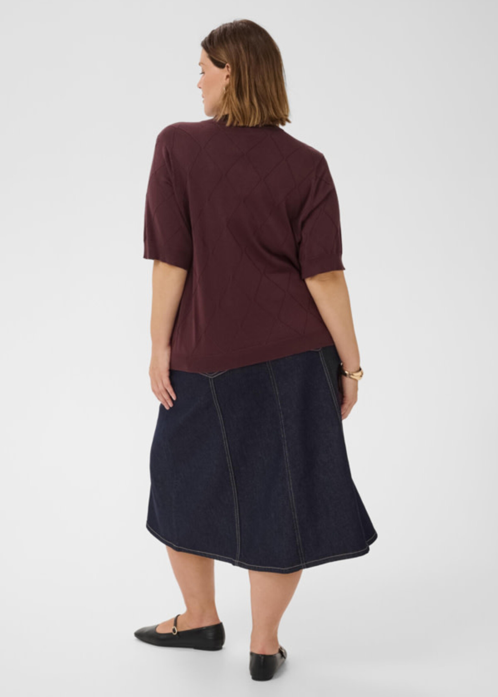 KAFFE CURVE KAFFE CURVE-PULL À MANCHES COURTES-10584392