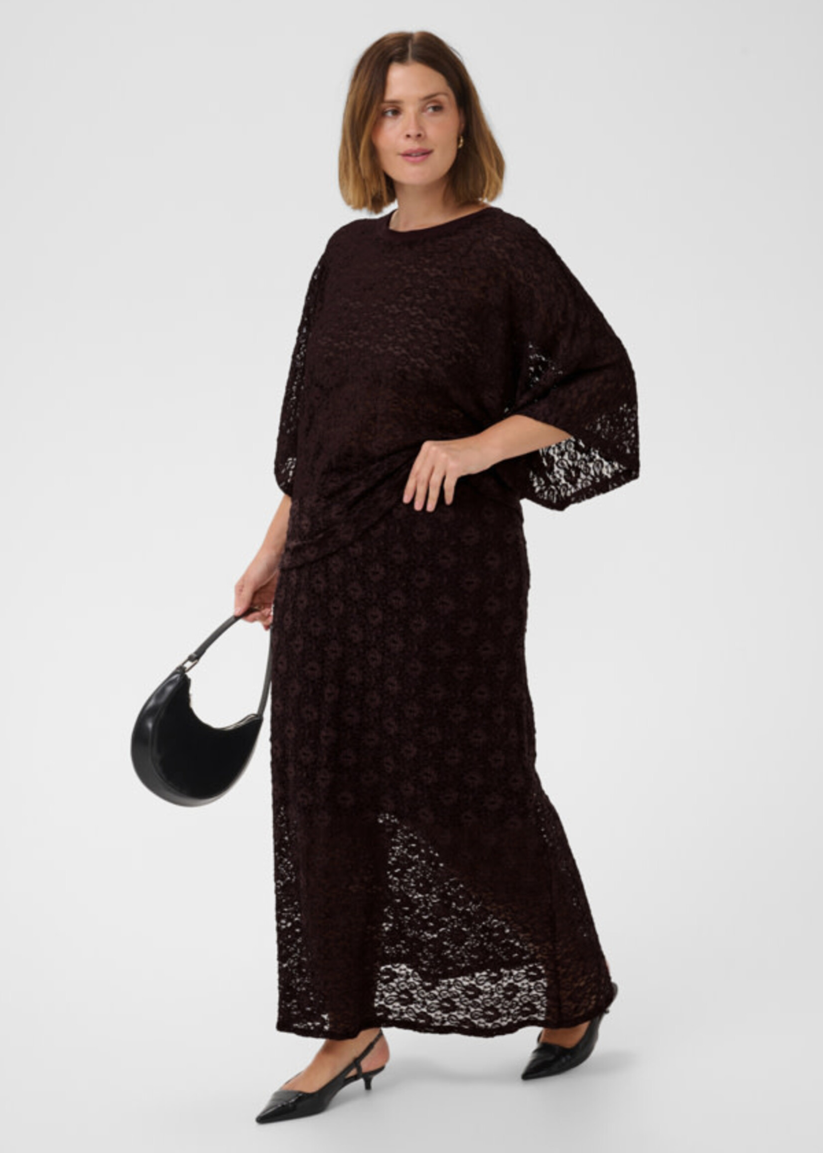 KAFFE CURVE KAFFE CURVE-CHANDAIL EN DENTELLE-10584409
