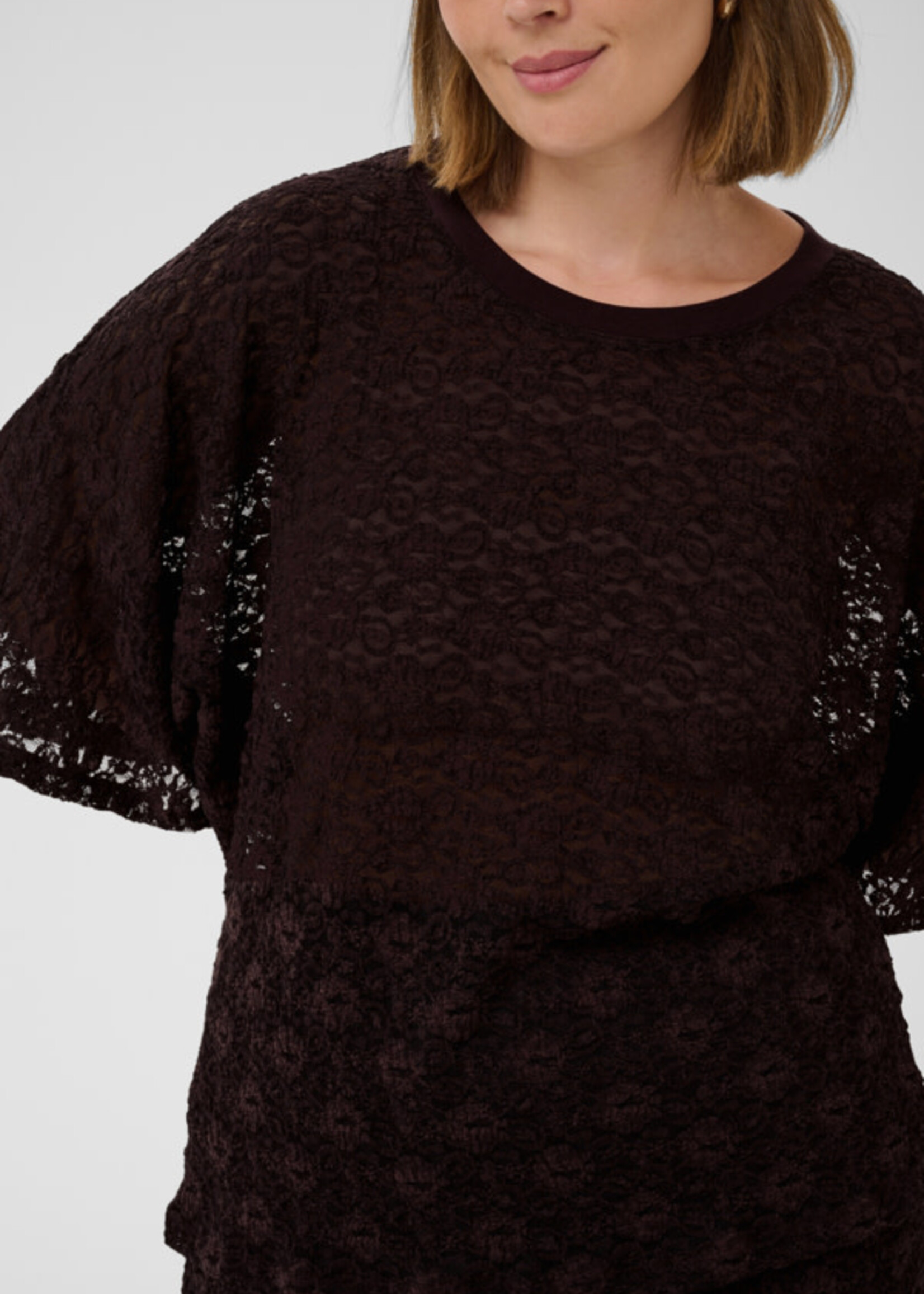 KAFFE CURVE KAFFE CURVE-CHANDAIL EN DENTELLE-10584409