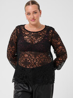 KAFFE CURVE KAFFE CURVE-BLOUSE EN DENTELLE-10584432