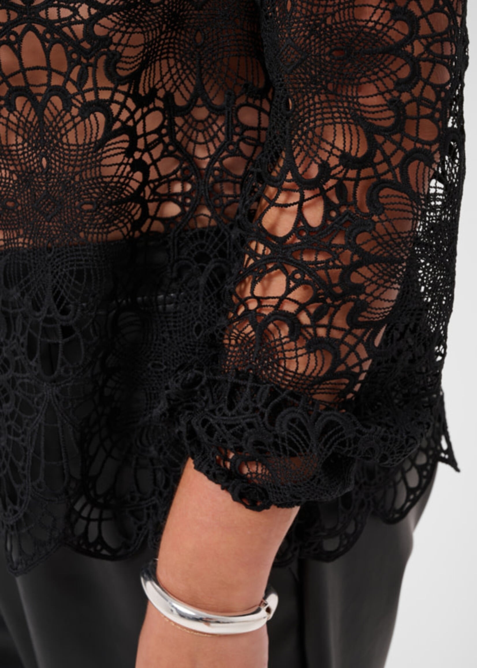 KAFFE CURVE KAFFE CURVE-BLOUSE EN DENTELLE-10584432