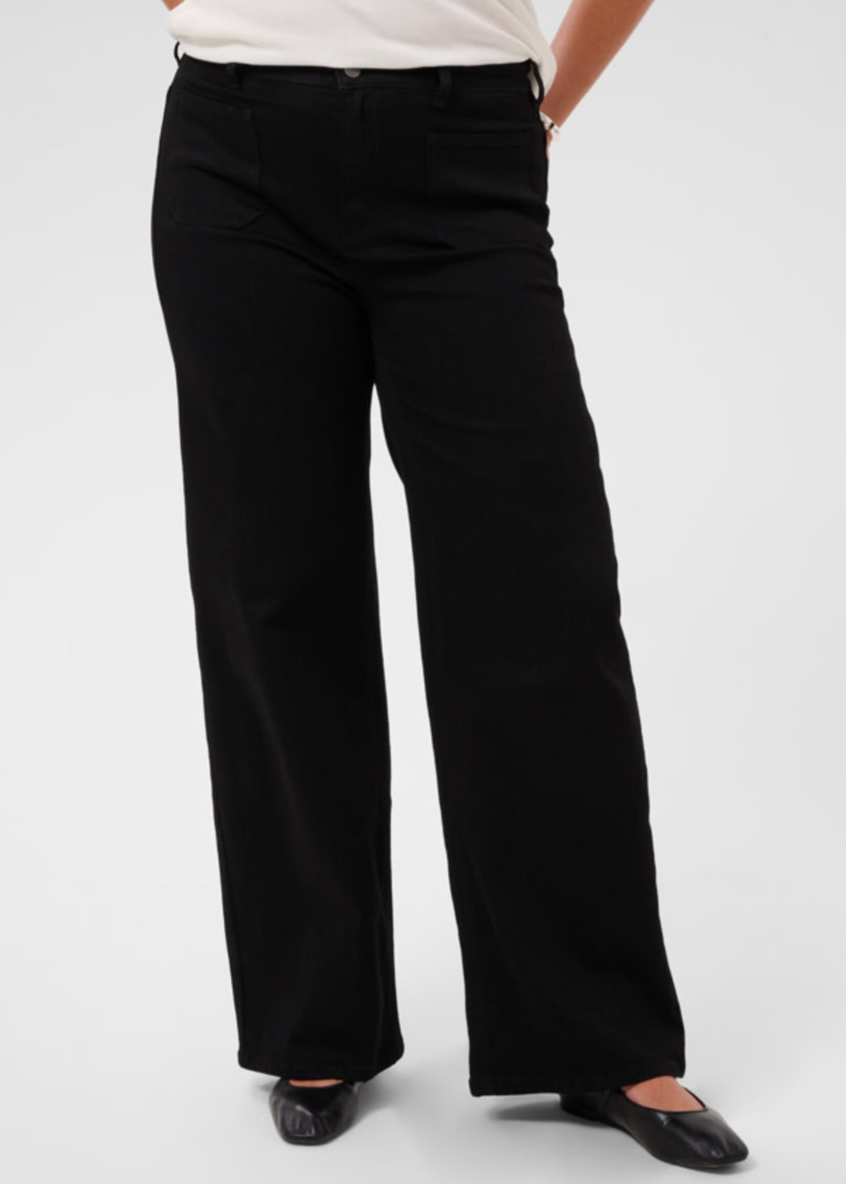 KAFFE CURVE KAFFE CURVE-JEANS À JAMBE LARGE-10584439