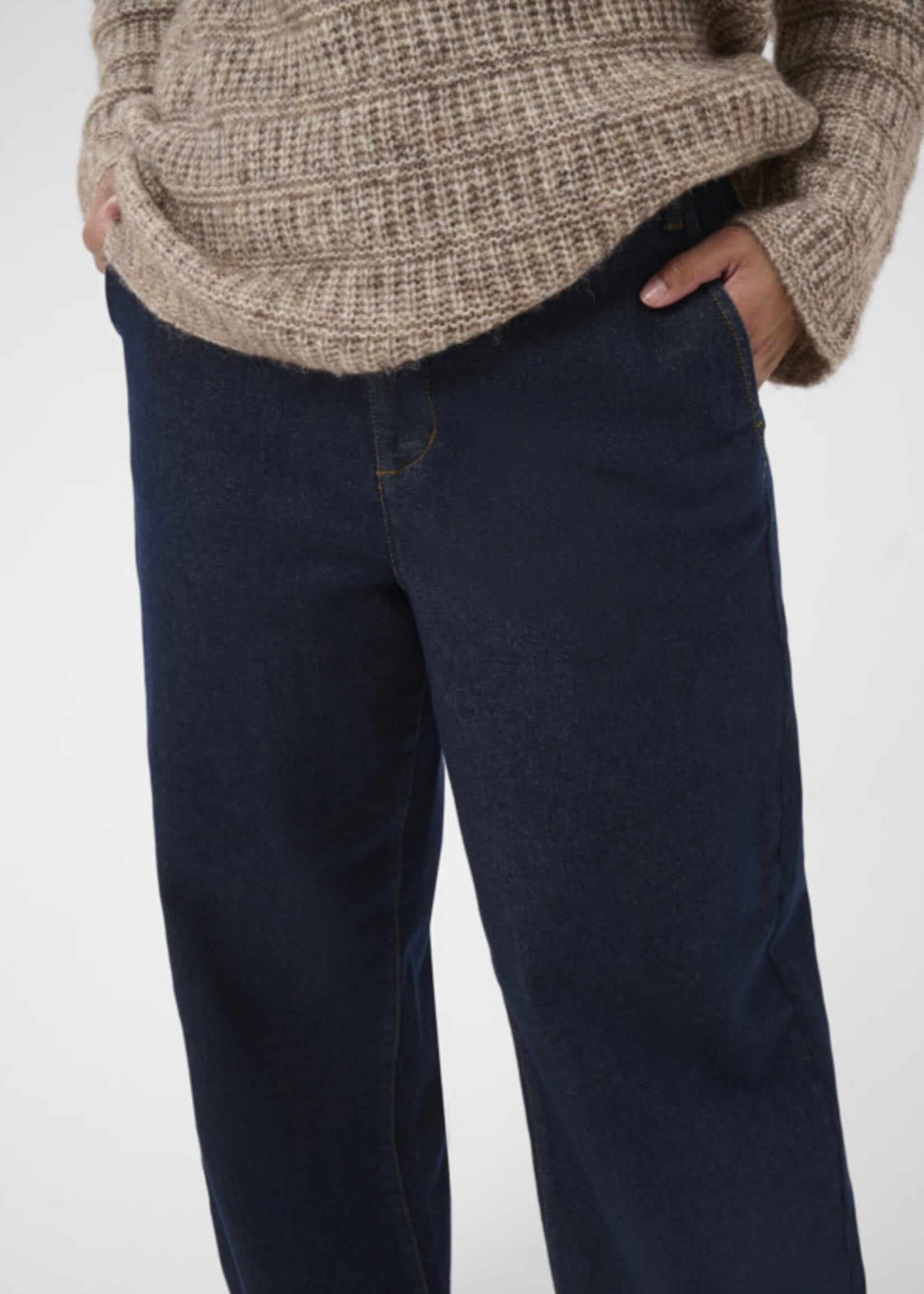 KAFFE CURVE KAFFE CURVE-JEANS À JAMBE LARGE-10584554