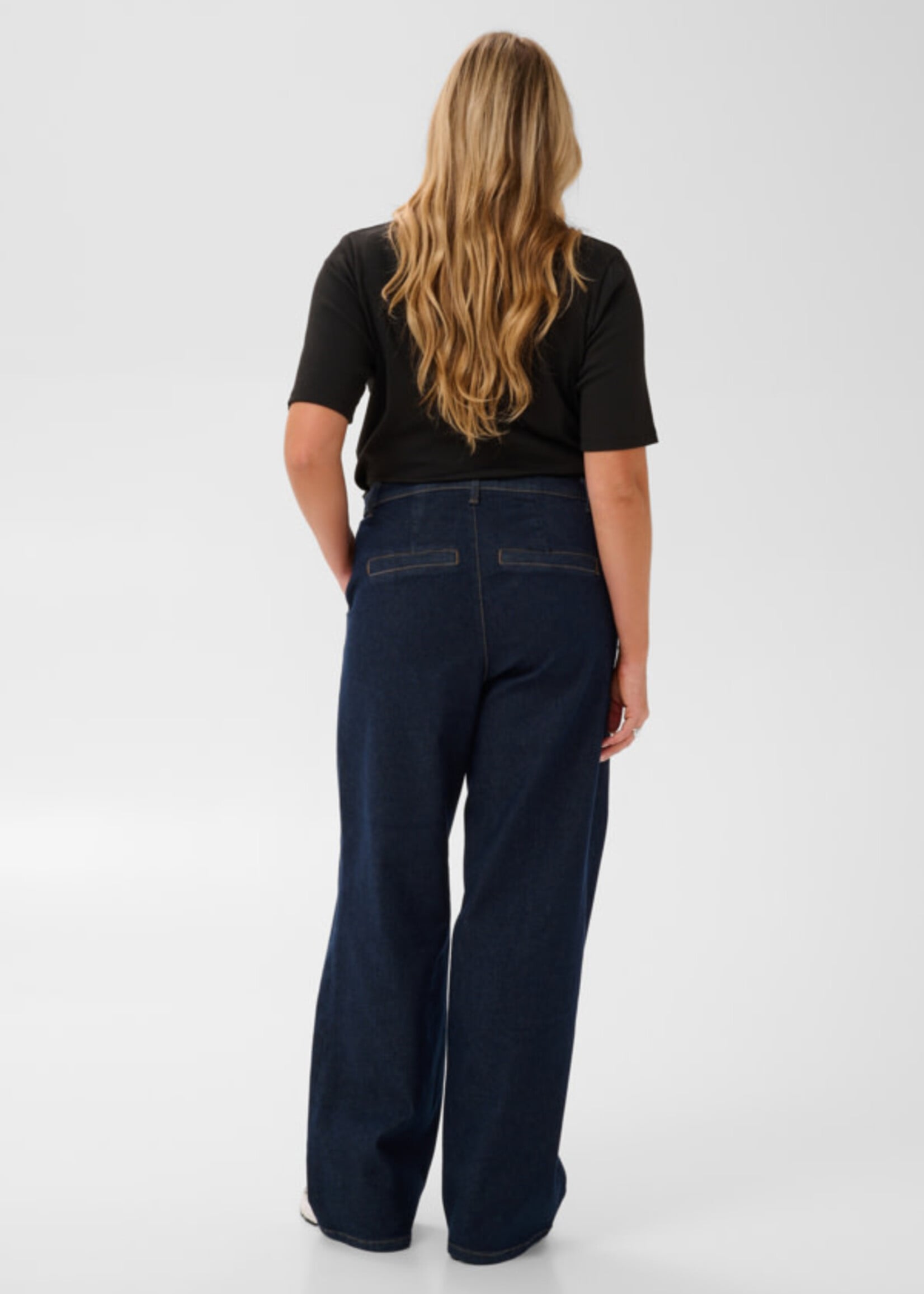 KAFFE CURVE KAFFE CURVE-JEANS À JAMBE LARGE-10584554