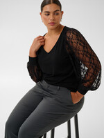 KAFFE CURVE KAFFE CURVE-CHANDAIL MANCHES EN DENTELLE-10584591