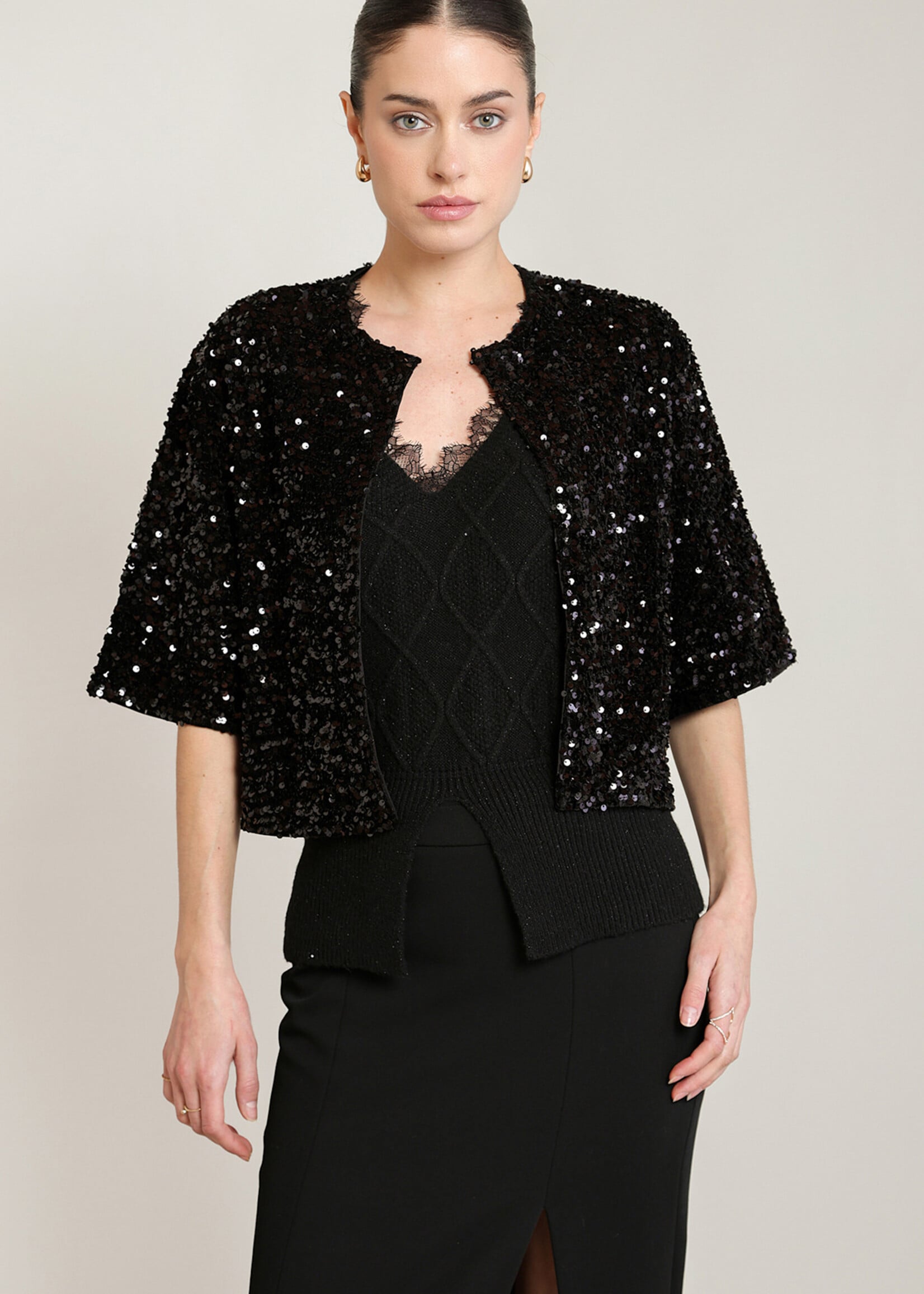 BLACK TAPE BLACK TAPE-CARDIGAN EN SEQUIN-2824200T