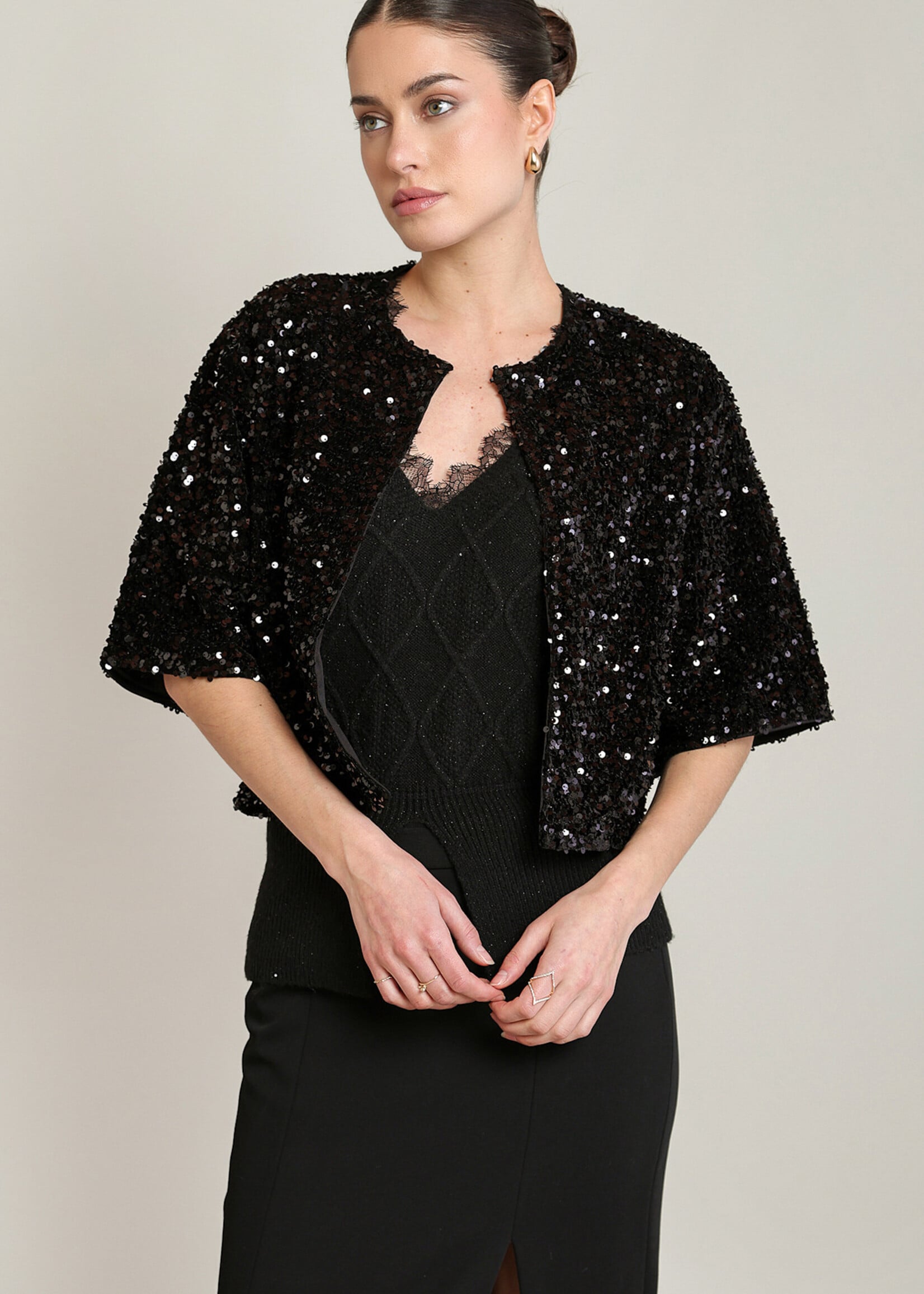 BLACK TAPE BLACK TAPE-CARDIGAN EN SEQUIN-2824200T