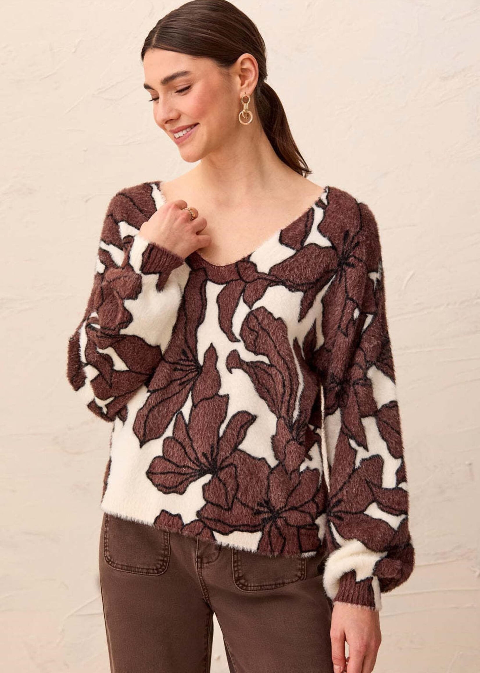 TRIBAL FASHION TRIBAL-CHANDAIL À MANCHES LONGUES-5585O
