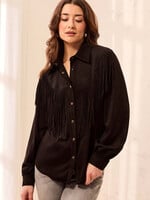 TRIBAL FASHION TRIBAL-CHEMISIER À FRANGES-6290O