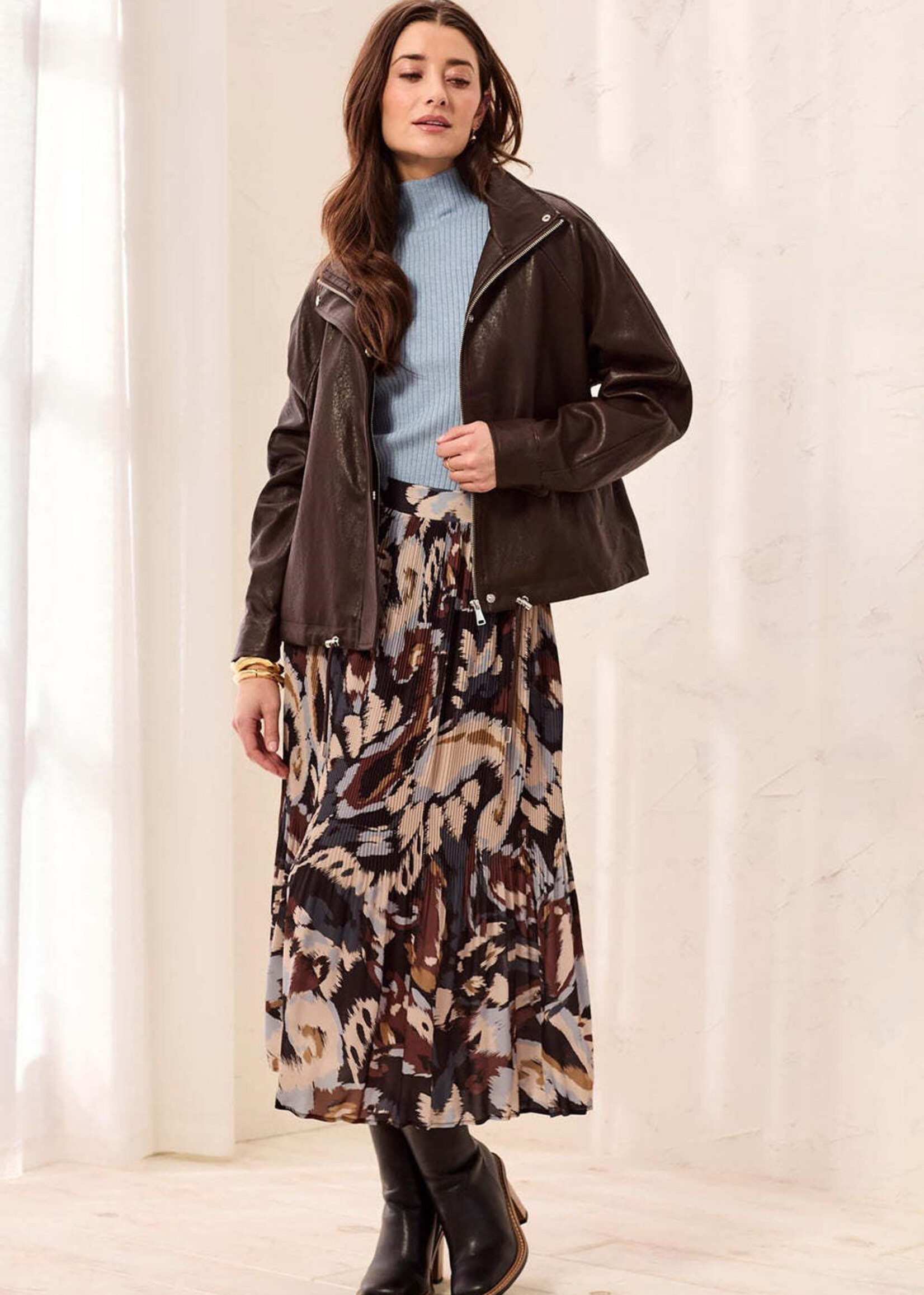 TRIBAL FASHION TRIBAL-VESTE EN SIMILICUIR-6272O