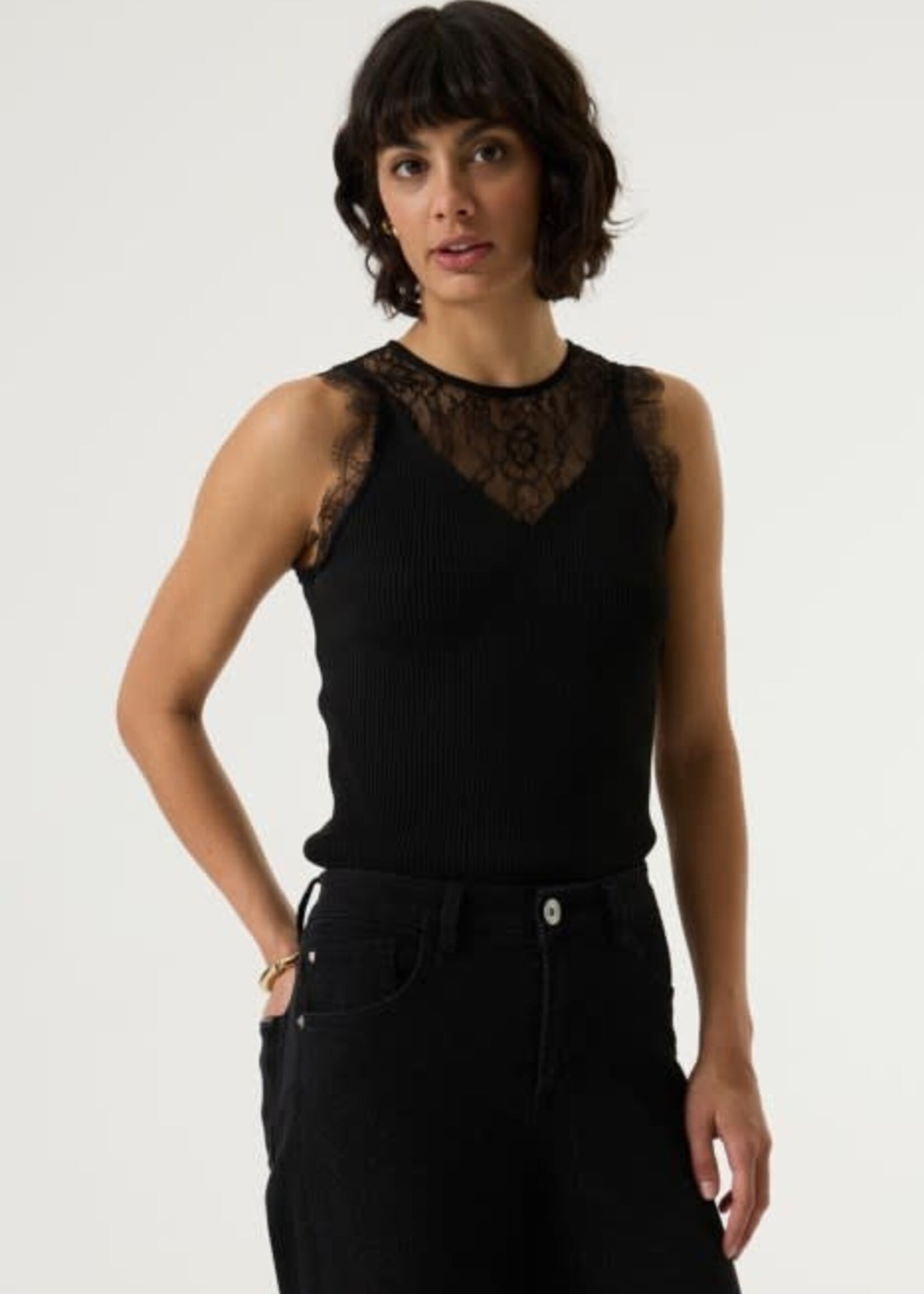 GARCIA GARCIA-CAMISOLE AVEC DENTELLE-W260020