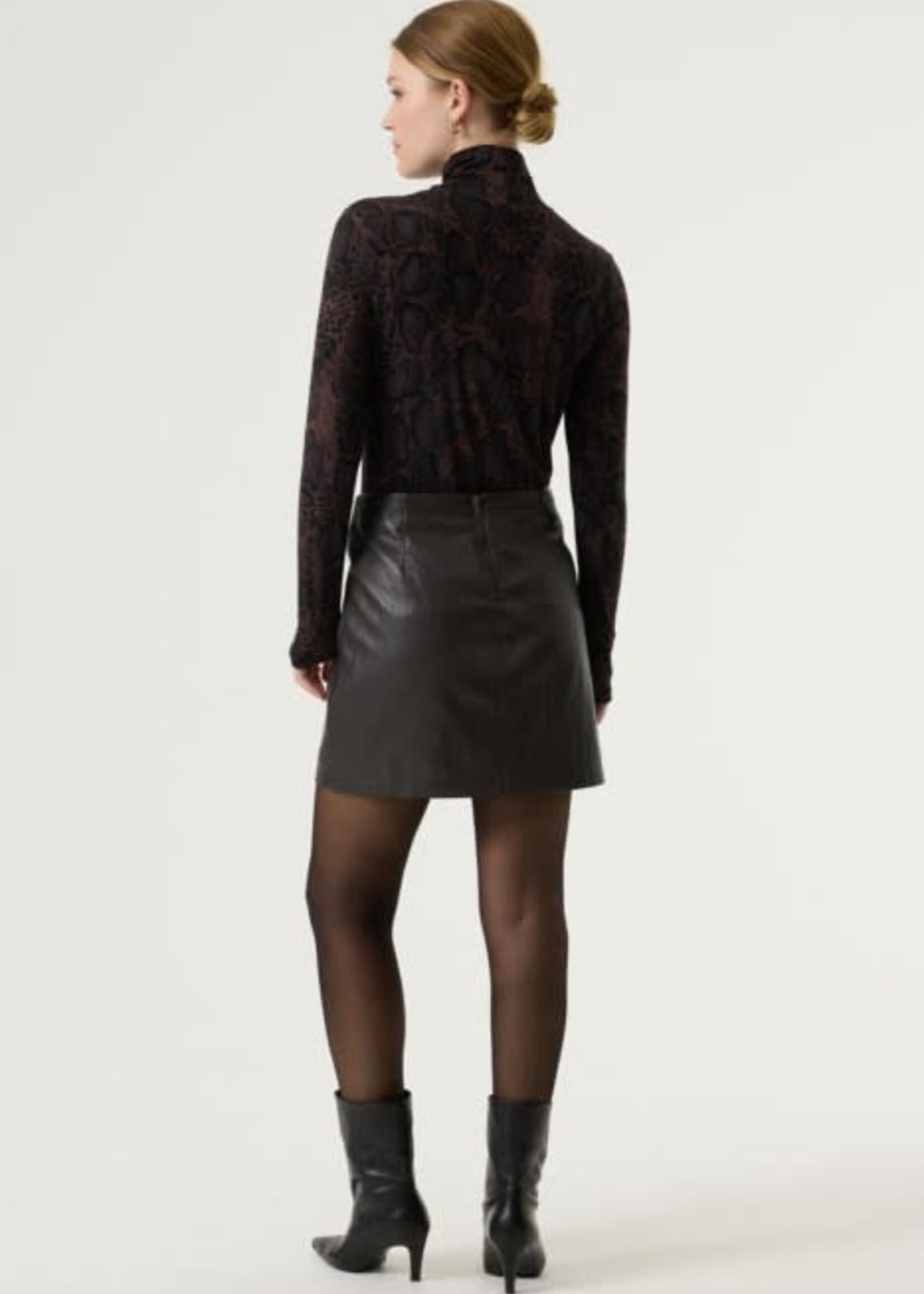 GARCIA GARCIA-JUPE SIMILI-CUIR-W260120