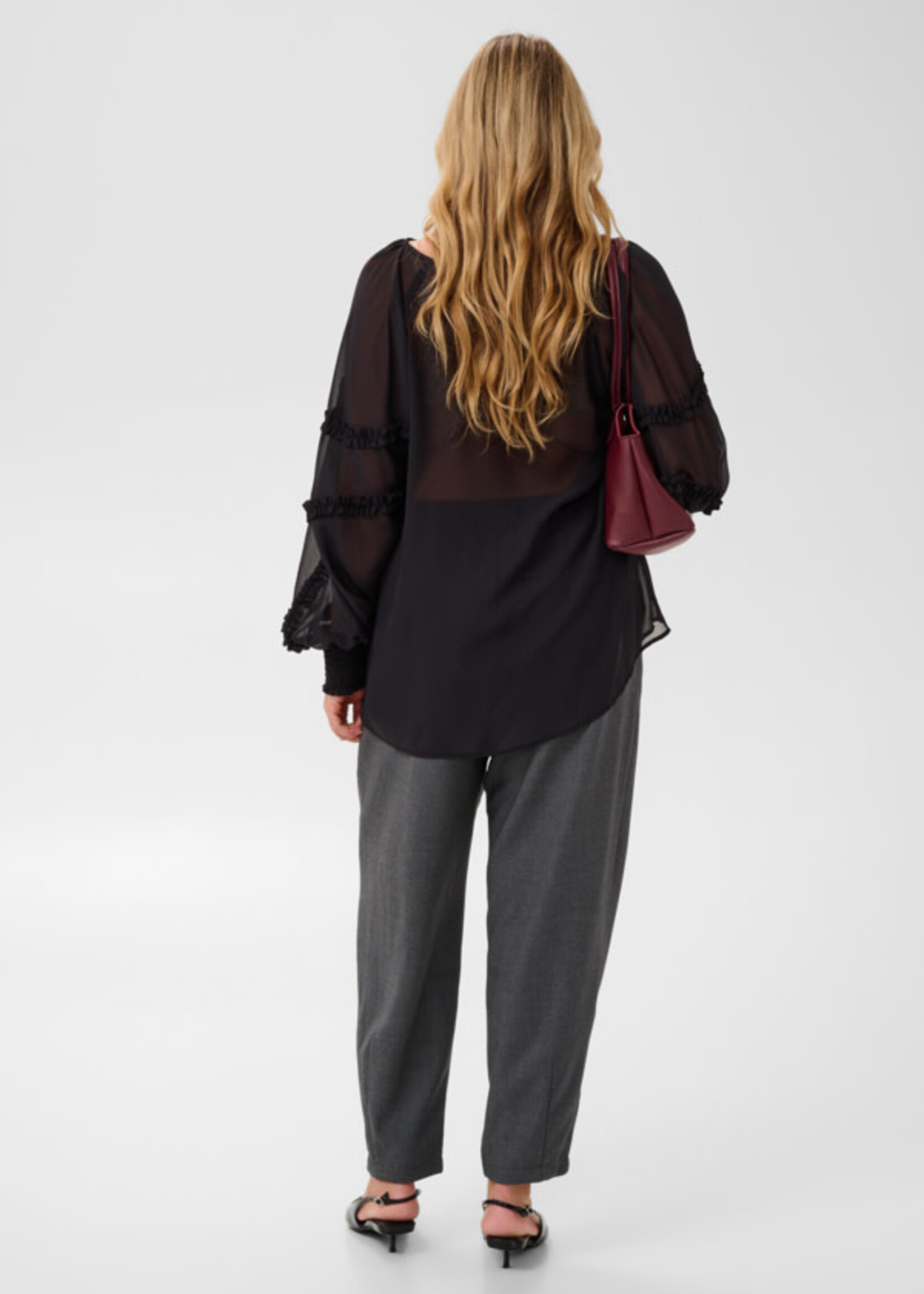 KAFFE CURVE KAFFE CURVE-BLOUSE TRANSPARENTE-10584503