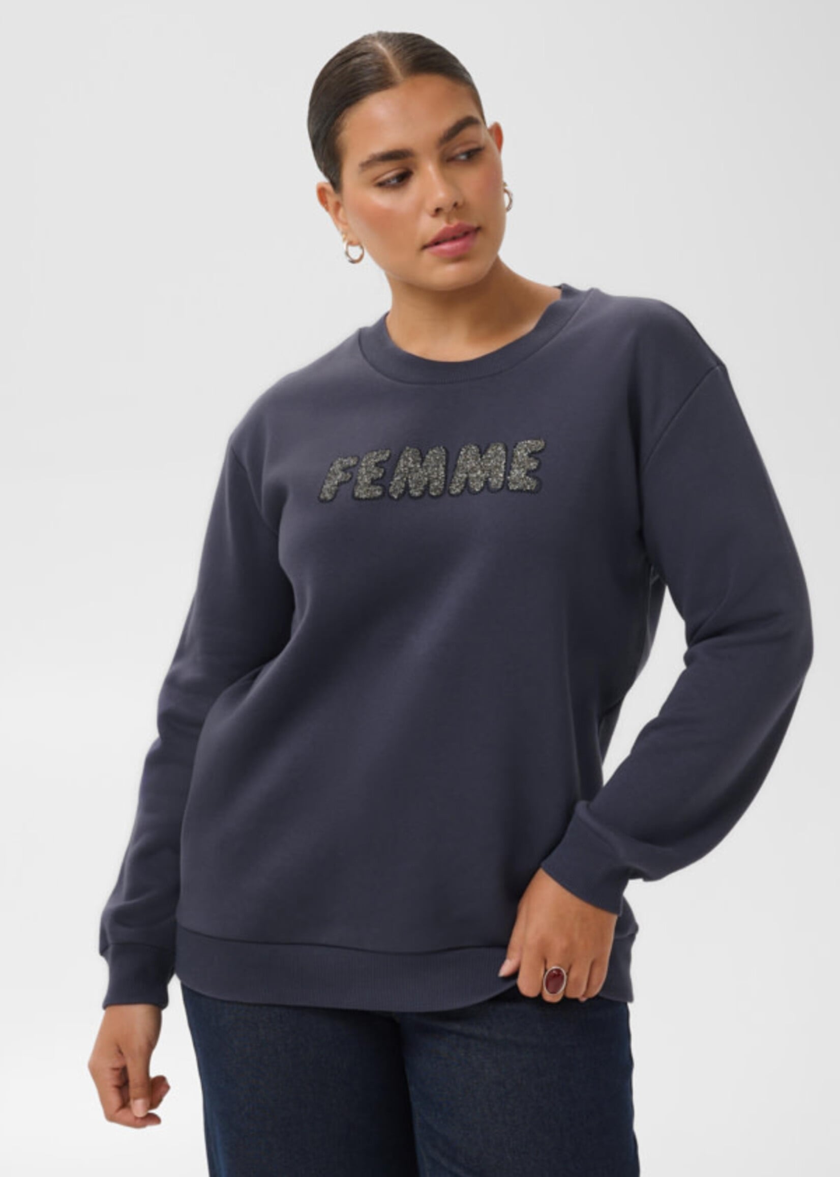 KAFFE CURVE KAFFE CURVE-CHANDAIL COTON OUATÉ-10584506