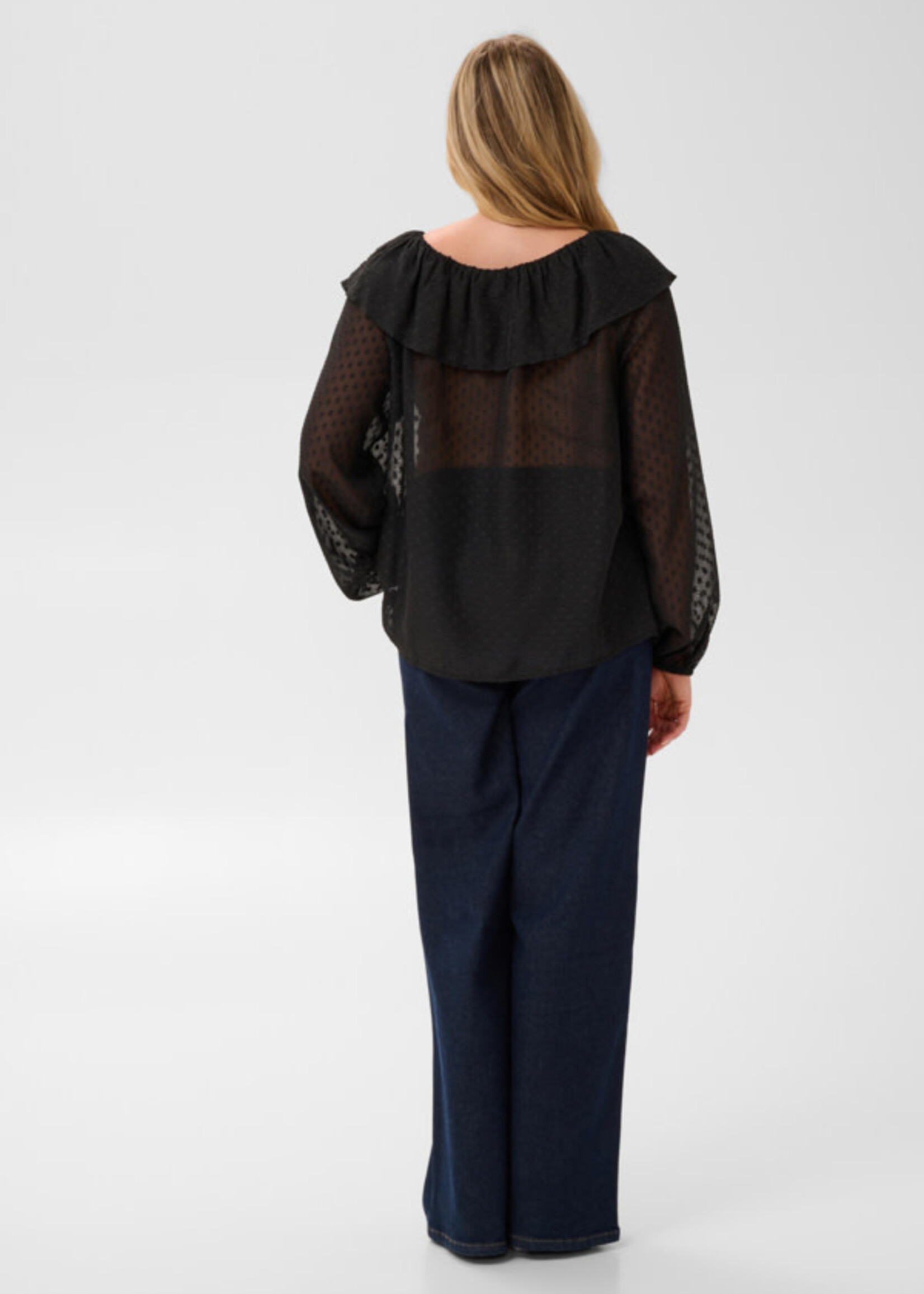 KAFFE CURVE KAFFE CURVE-BLOUSE TRANSPARENTE-10584573