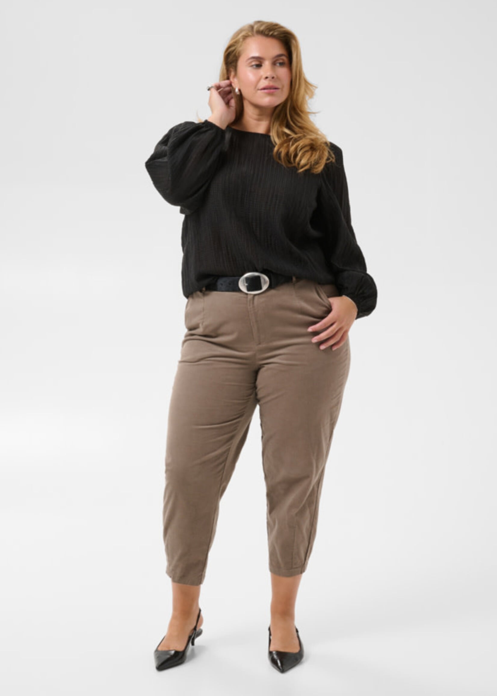 KAFFE CURVE KAFFE CURVE-BLOUSE MANCHES BOUFFANTES-10584586