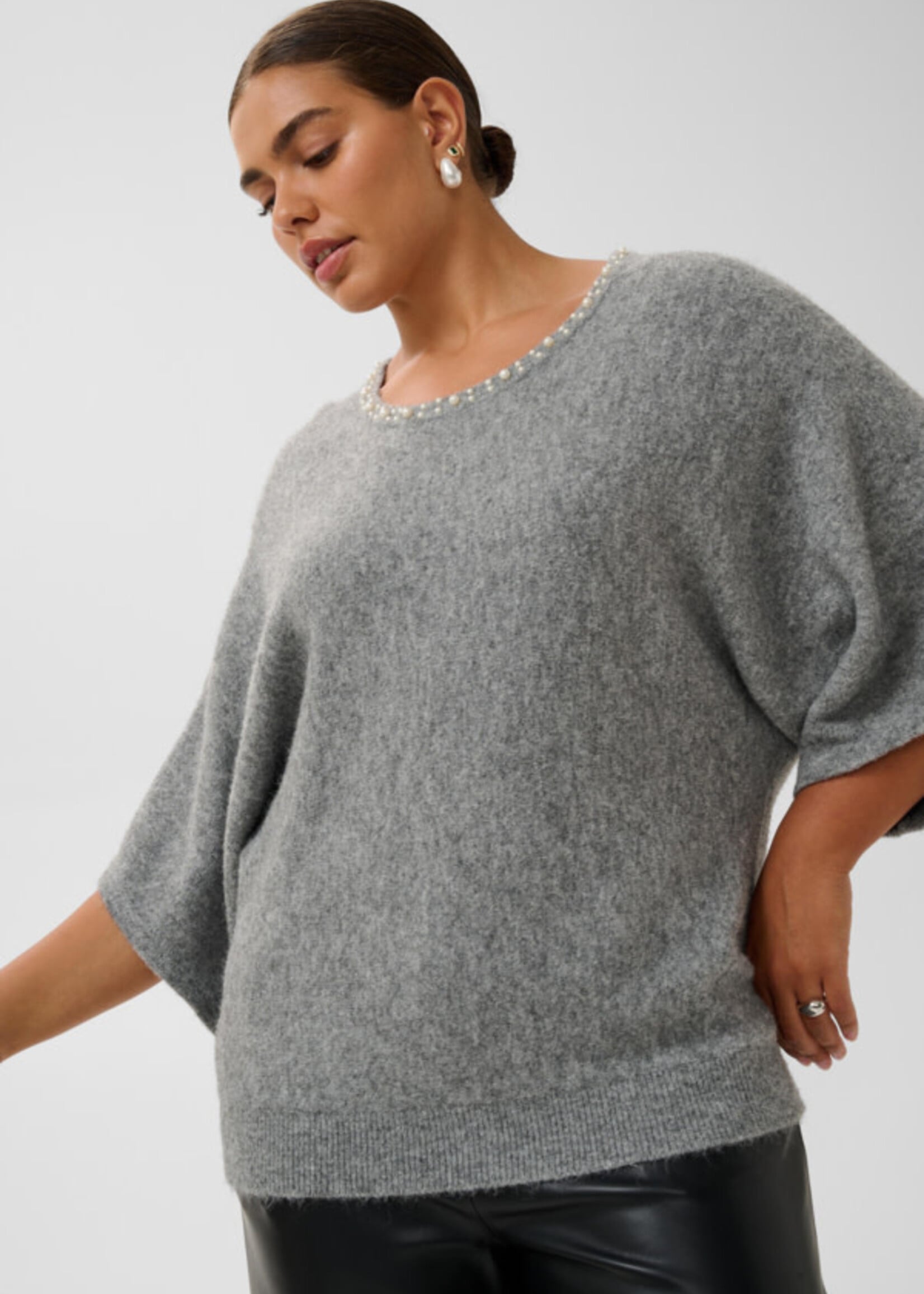 KAFFE CURVE KAFFE CURVE-CHANDAIL À MANCHES LARGES-10584609