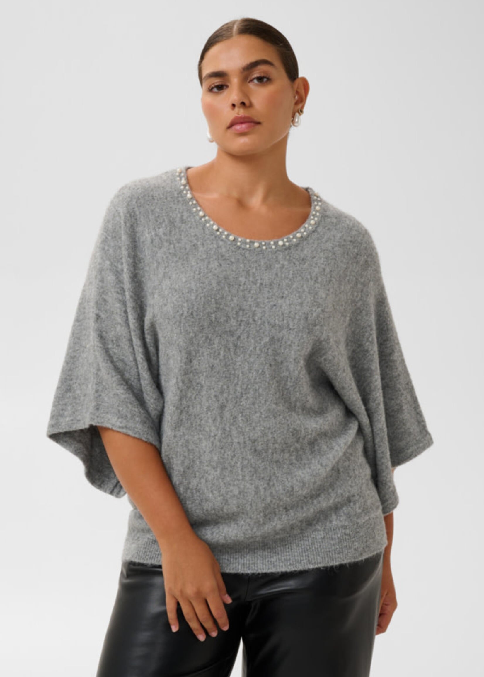 KAFFE CURVE KAFFE CURVE-CHANDAIL À MANCHES LARGES-10584609