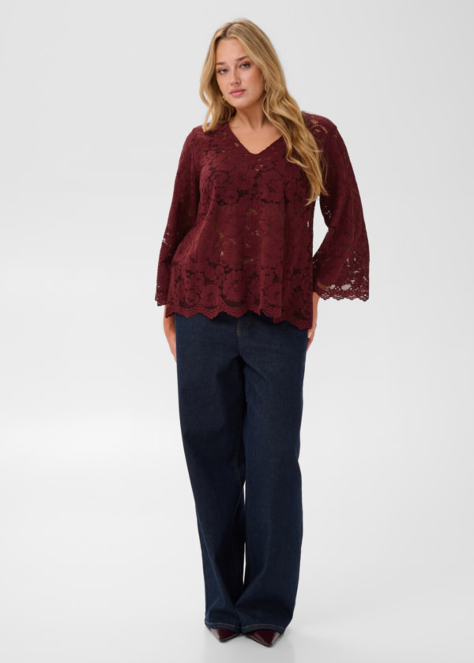 KAFFE CURVE-BLOUSE EN DENTELLE-10584507